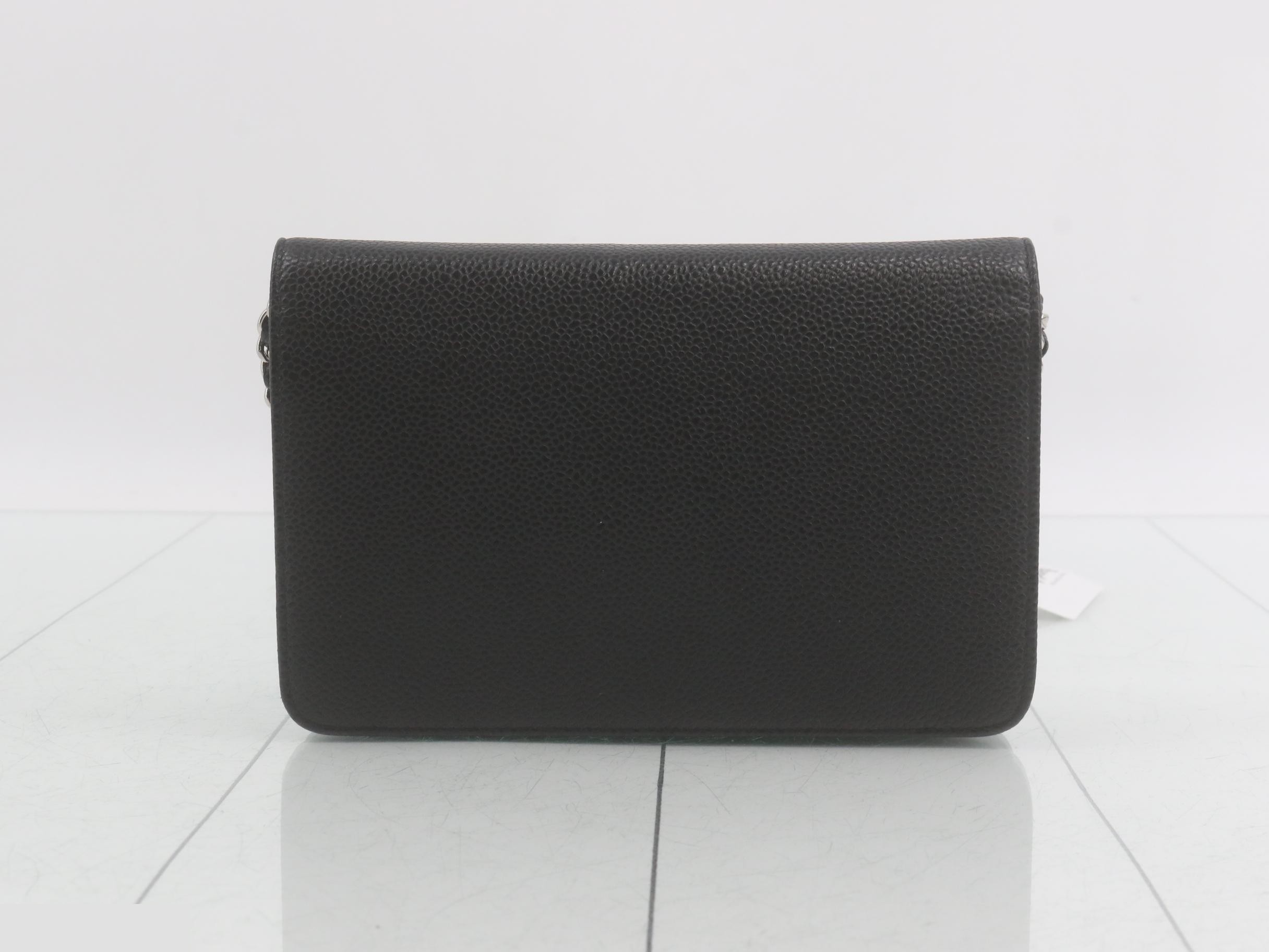 Coco Mark Chain Wallet, Caviar Leather, Serial Number 21 — view 2