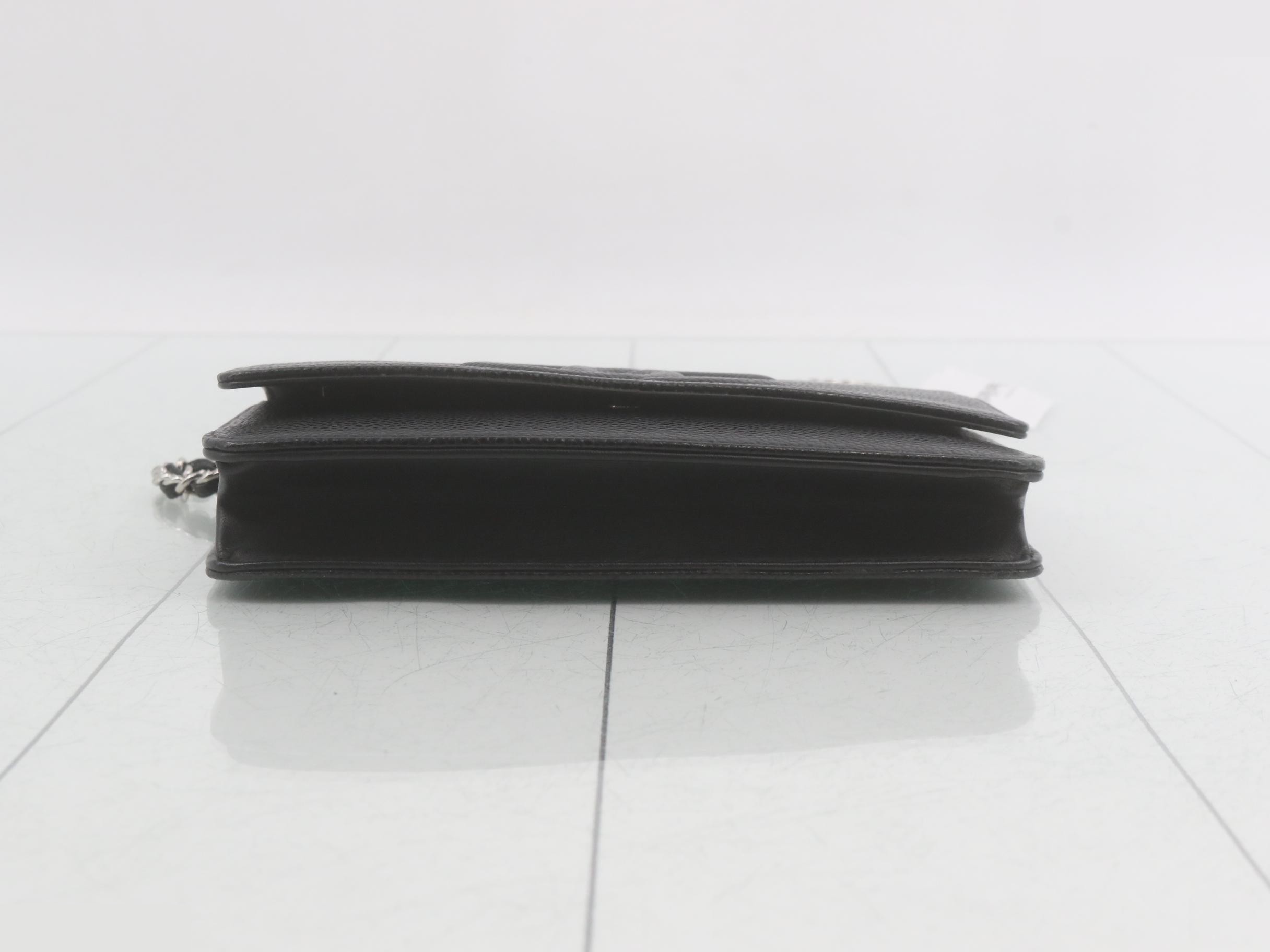 Coco Mark Chain Wallet, Caviar Leather, Serial Number 21 — view 3