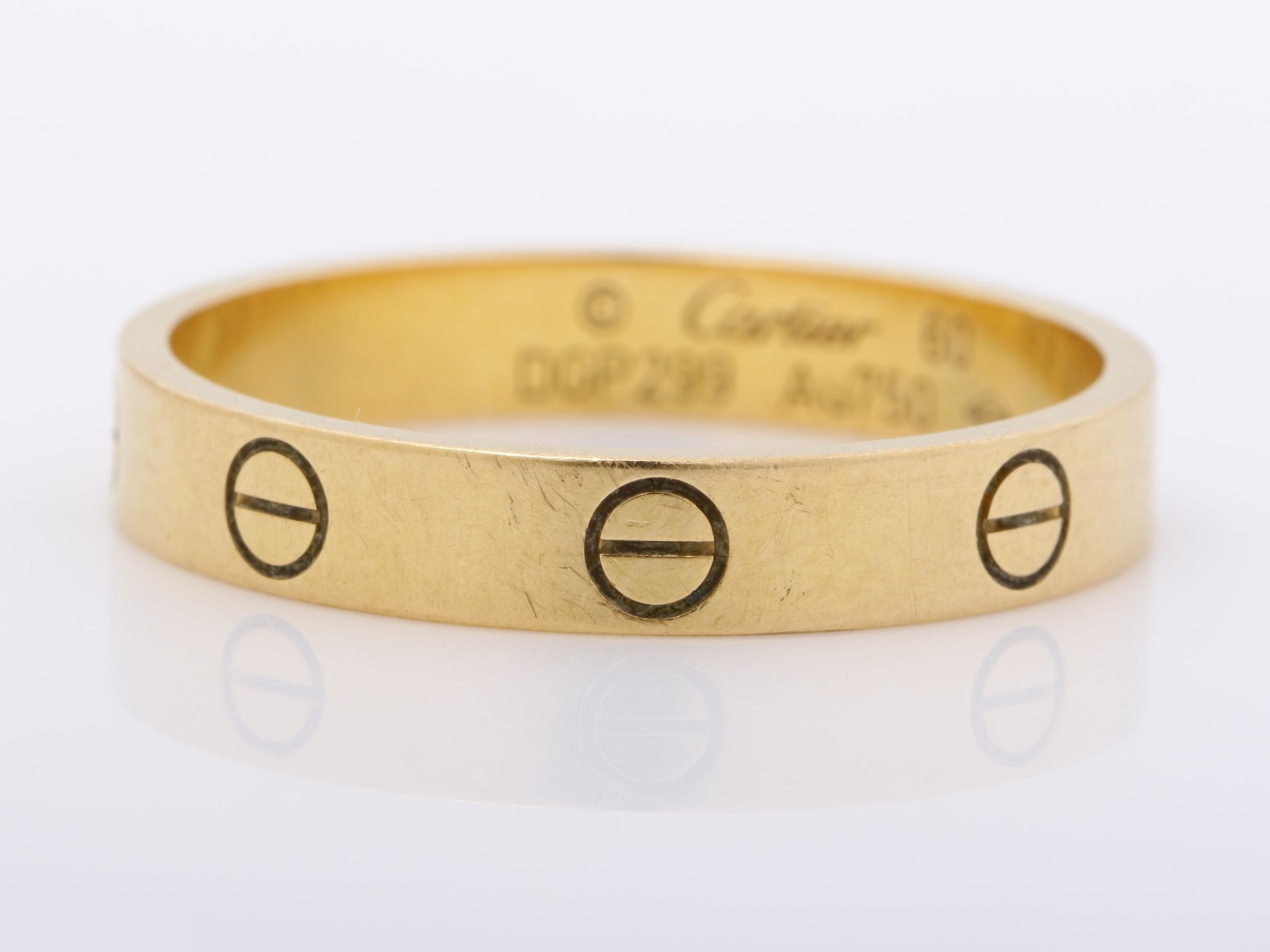 Mini Love K18PG Ring, 750 Gold, 3.77g, Size #60 — view 2
