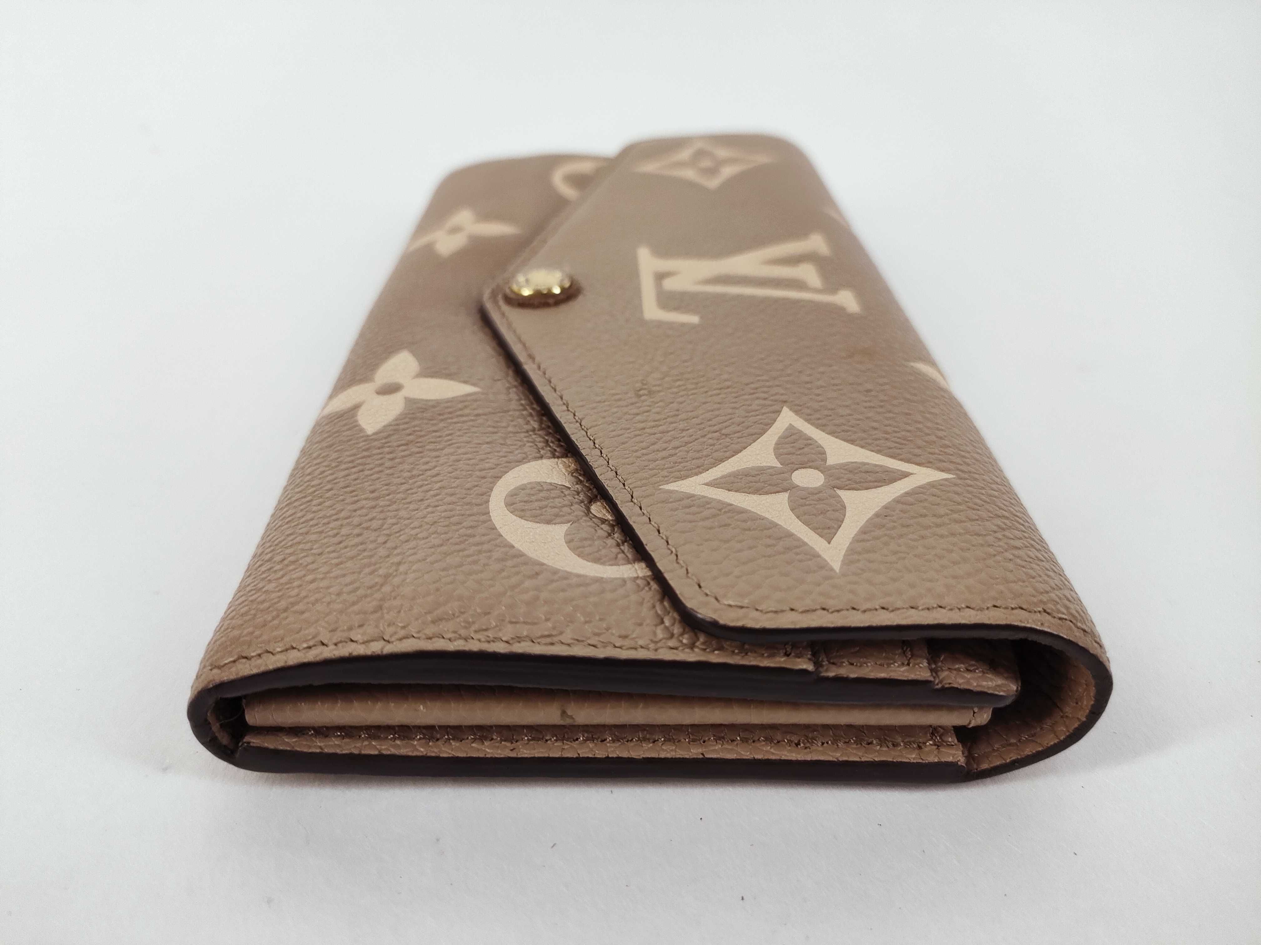 Monogram Empreinte Louis Vuitton Empreinte Portefeuille Sarah Bicolor Tourterelle M81049 RFID Wallet — view 6