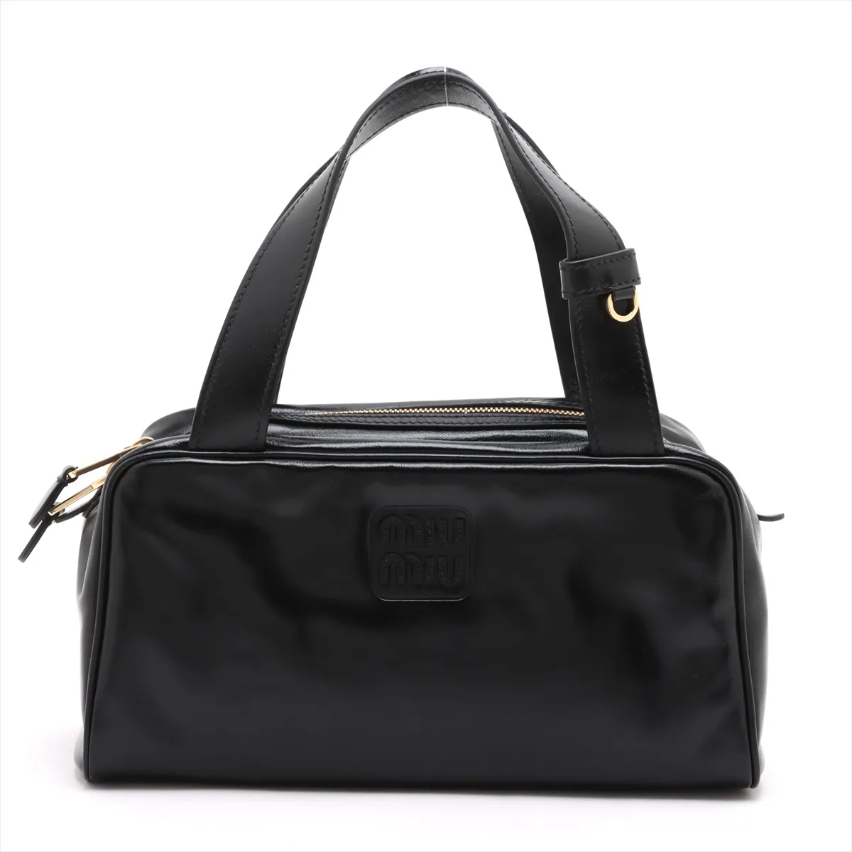 leather handbag black