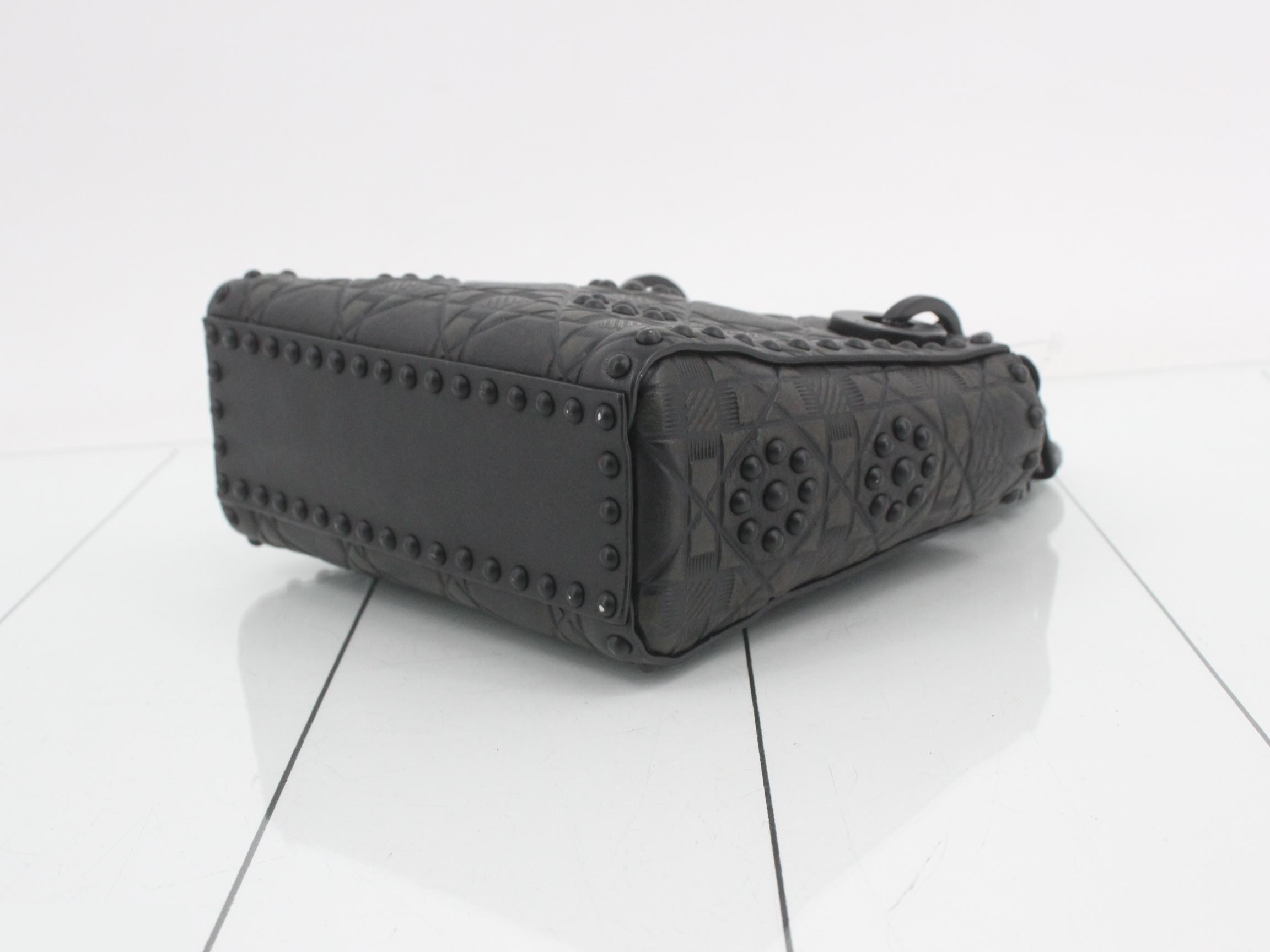 Lady Dior Canage Leather Studded 2-Way Handbag — view 6