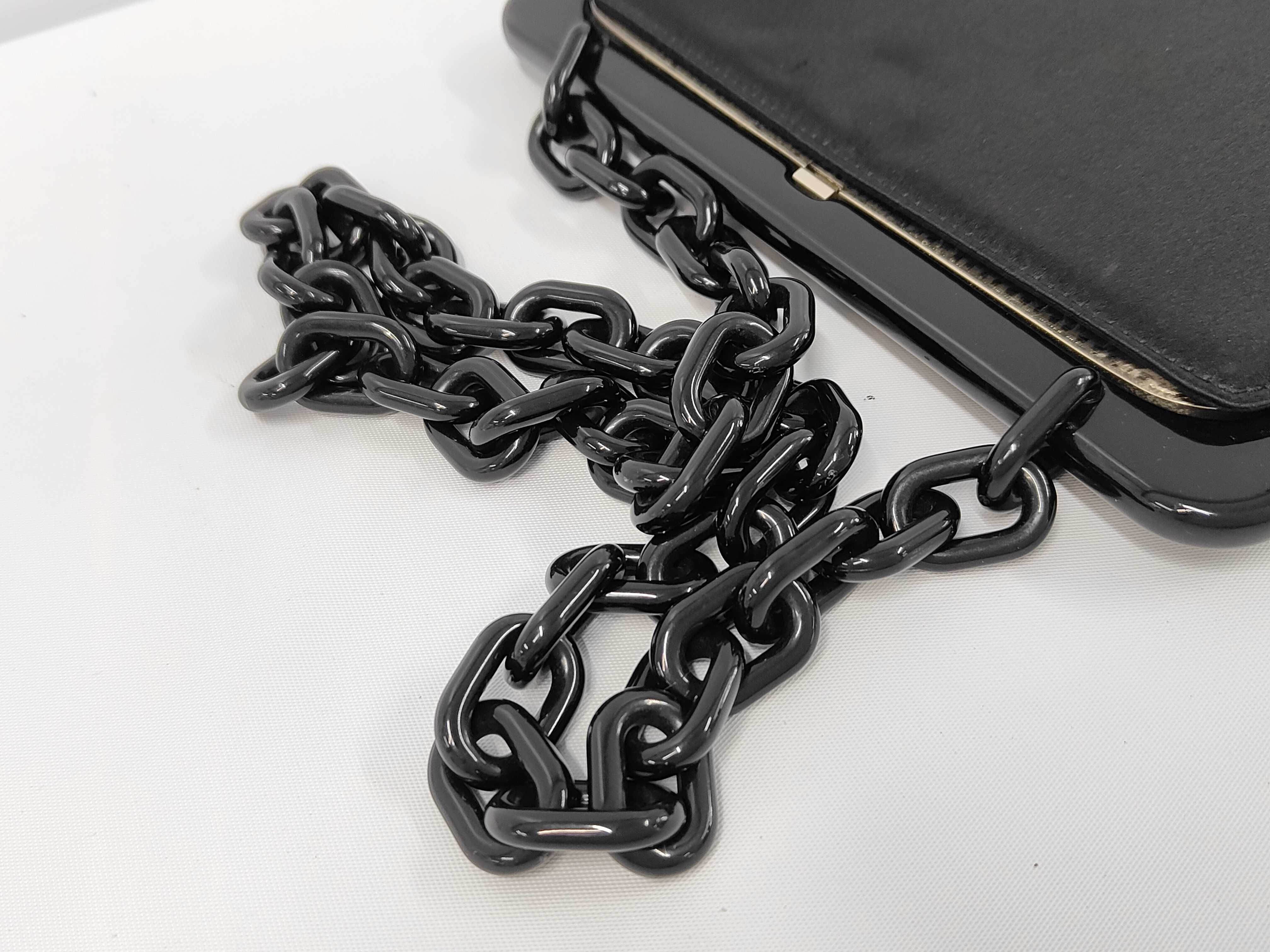 leather coin purse with chain strap shoulder bag — view 5