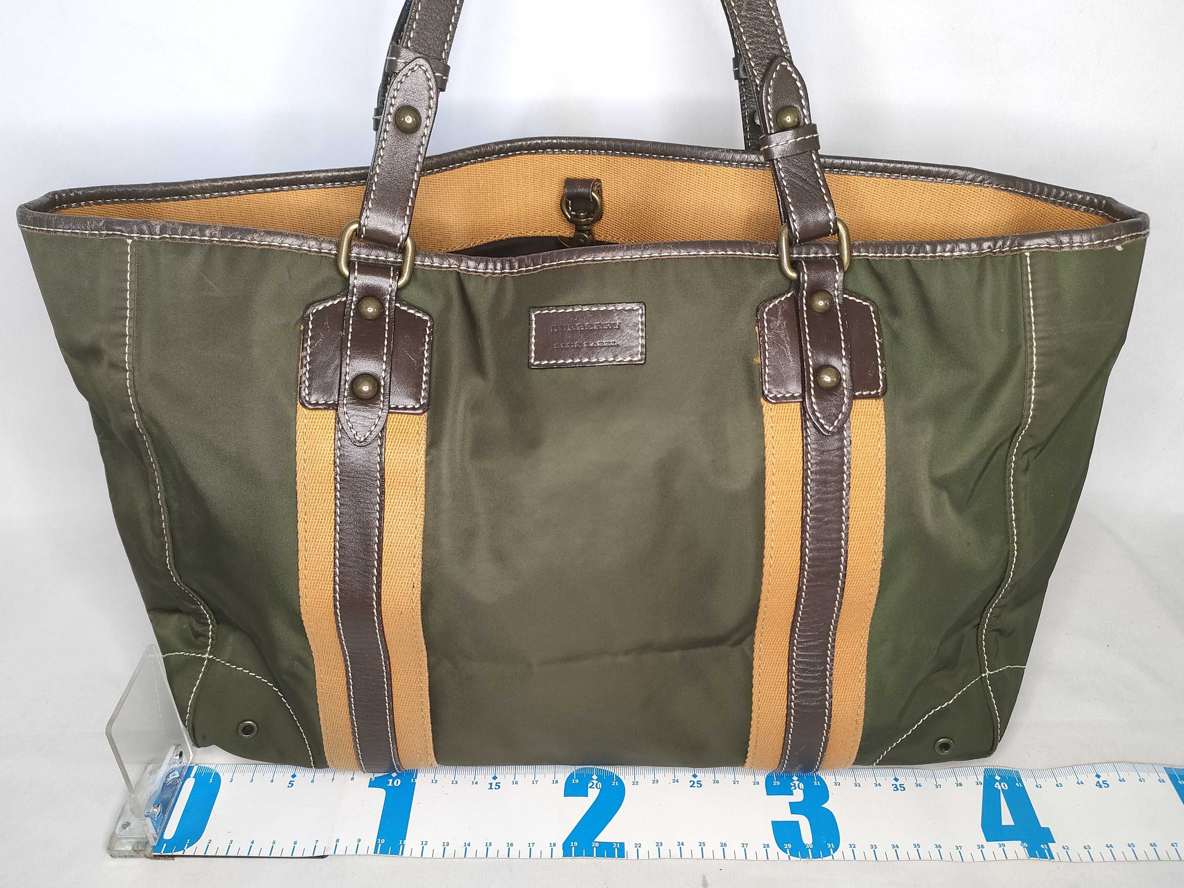 Blue Label Burberry Nylon Tote Bag with Horse Logo — view 2