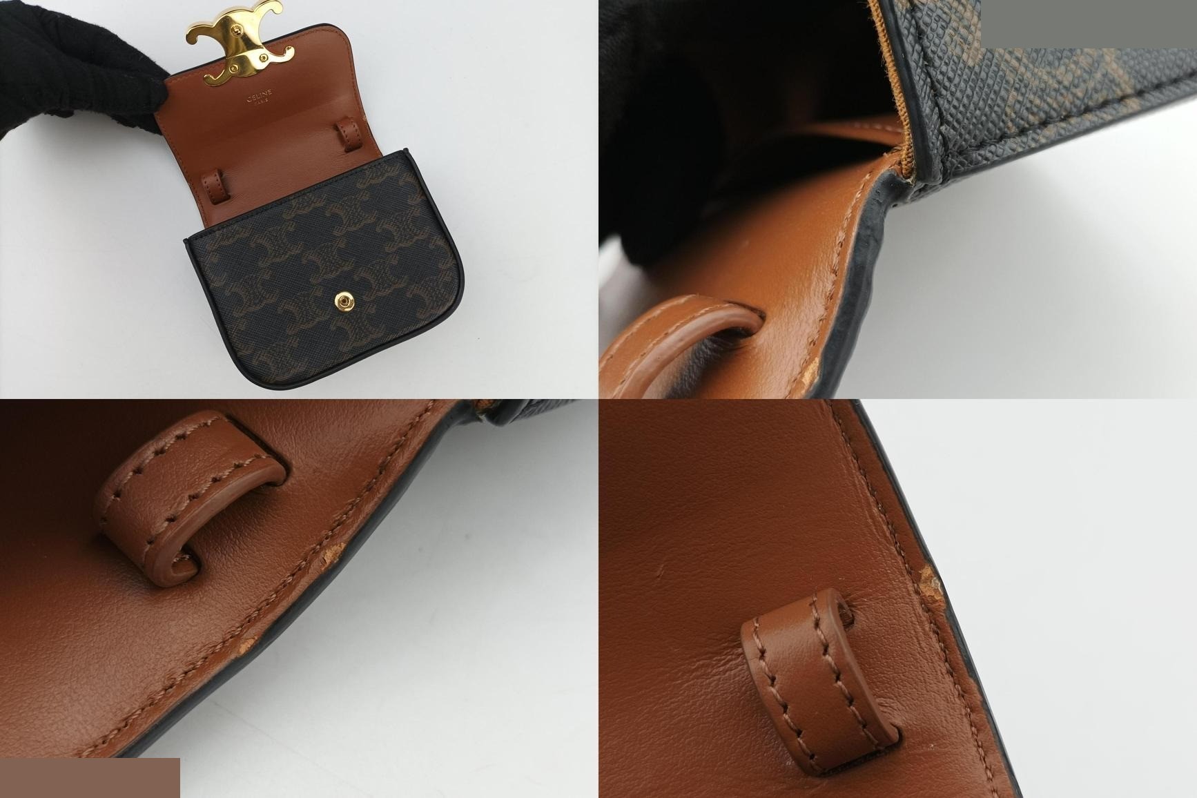 Mini Triomphe PVC Coated Canvas Brown — view 9