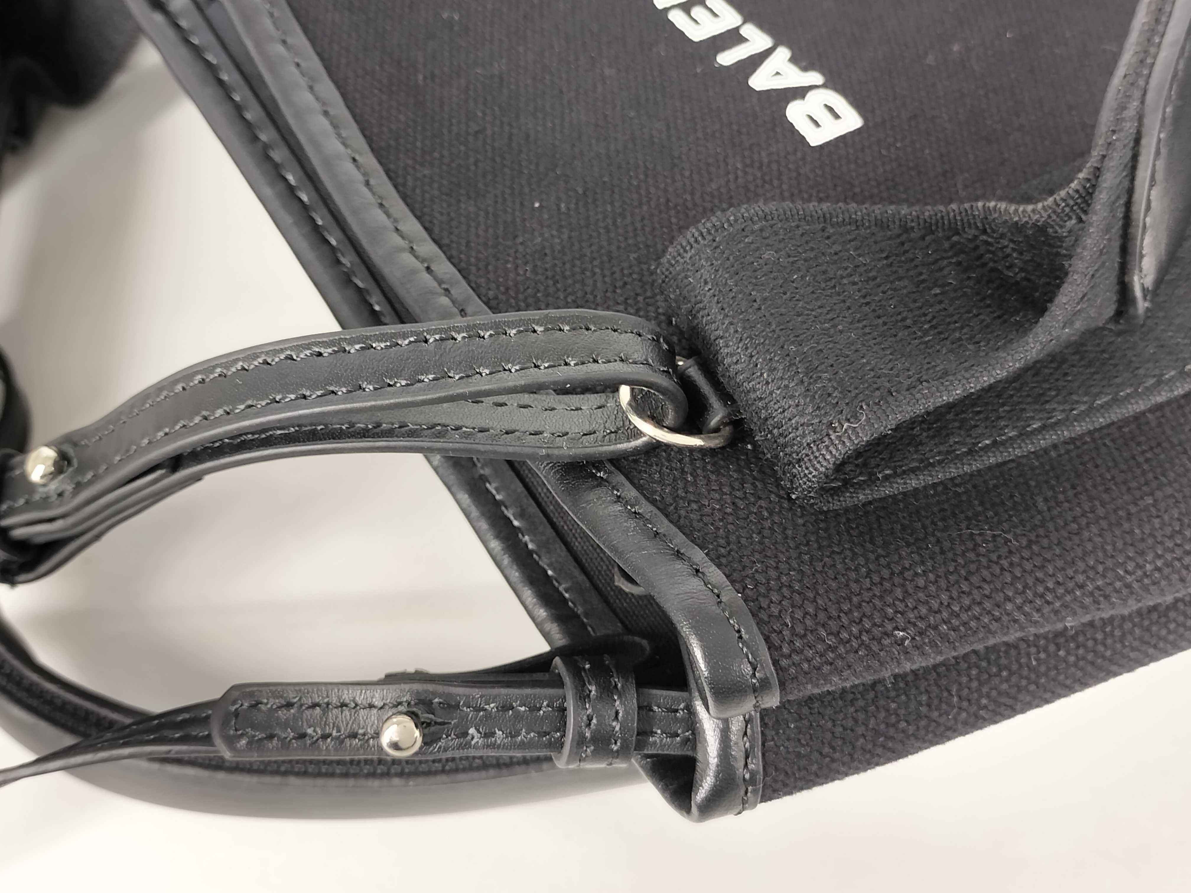 Canvas x Leather 2-Way Handbag, Black — view 14