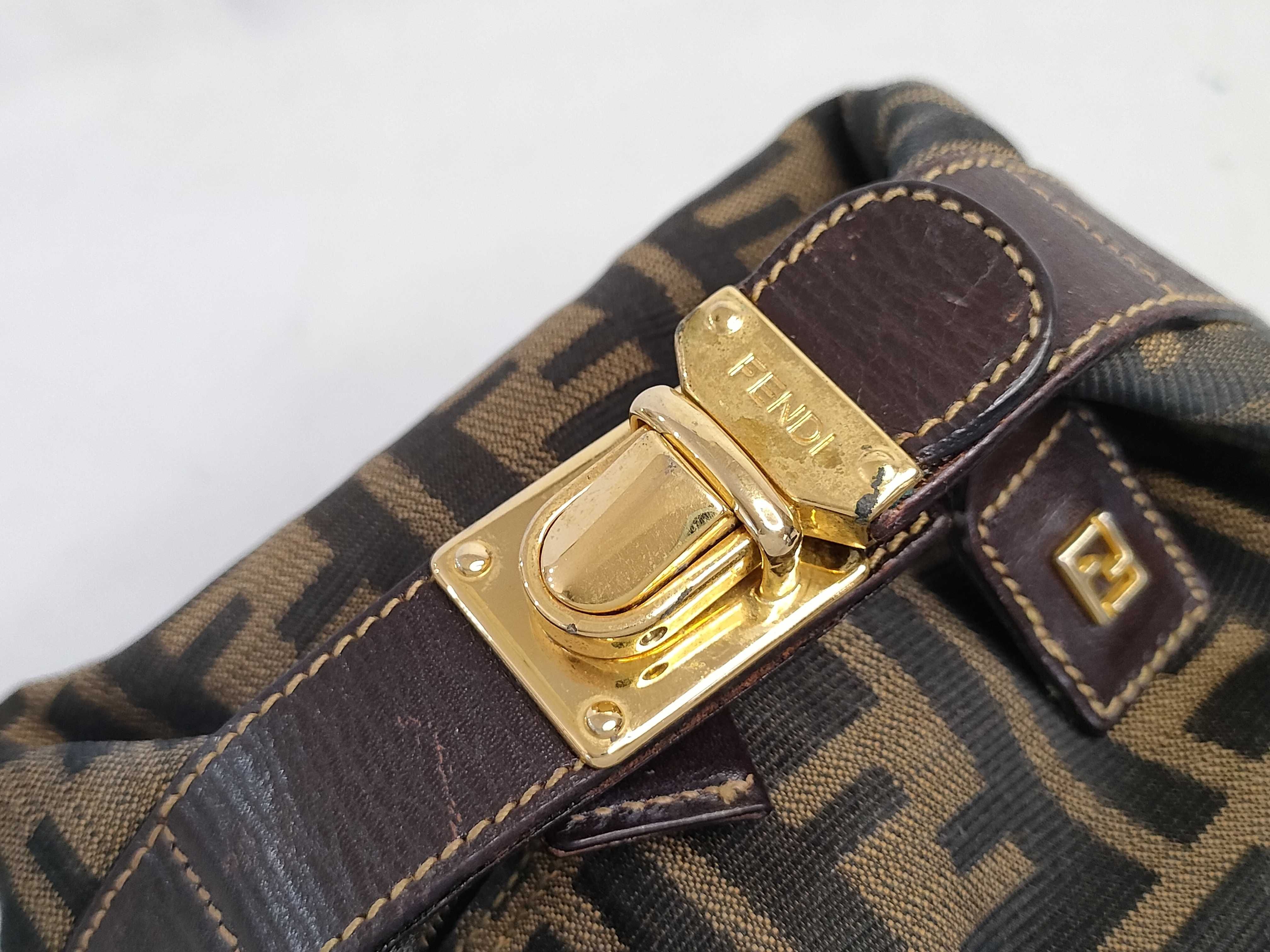 Zucca pattern Fendi vanity accessory pouch Zucca mini vanity bag — view 4