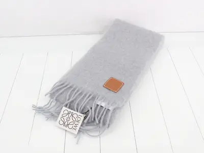 Anagram Mohair Scarf, Gray