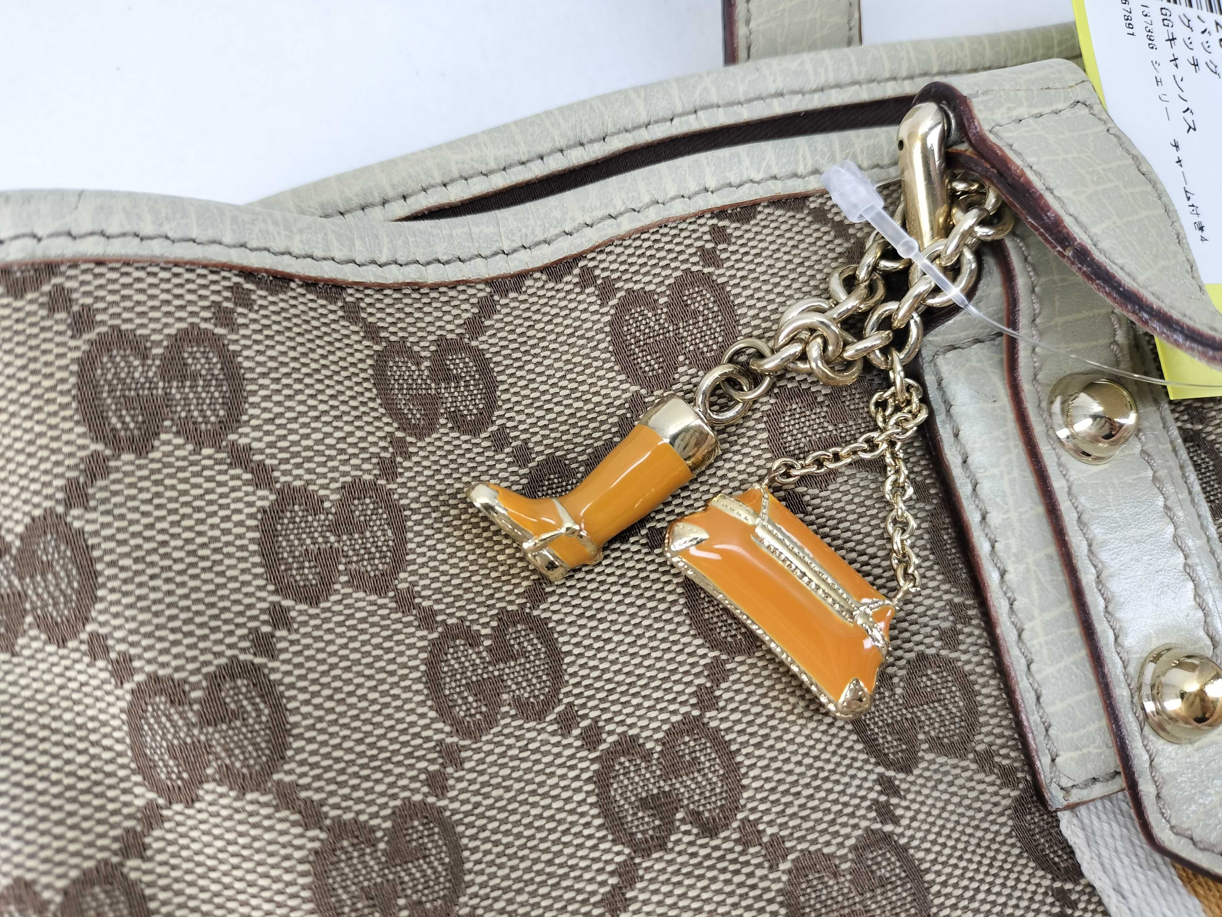 GG Canvas 137396 Sherry Charm Tote Bag — view 15