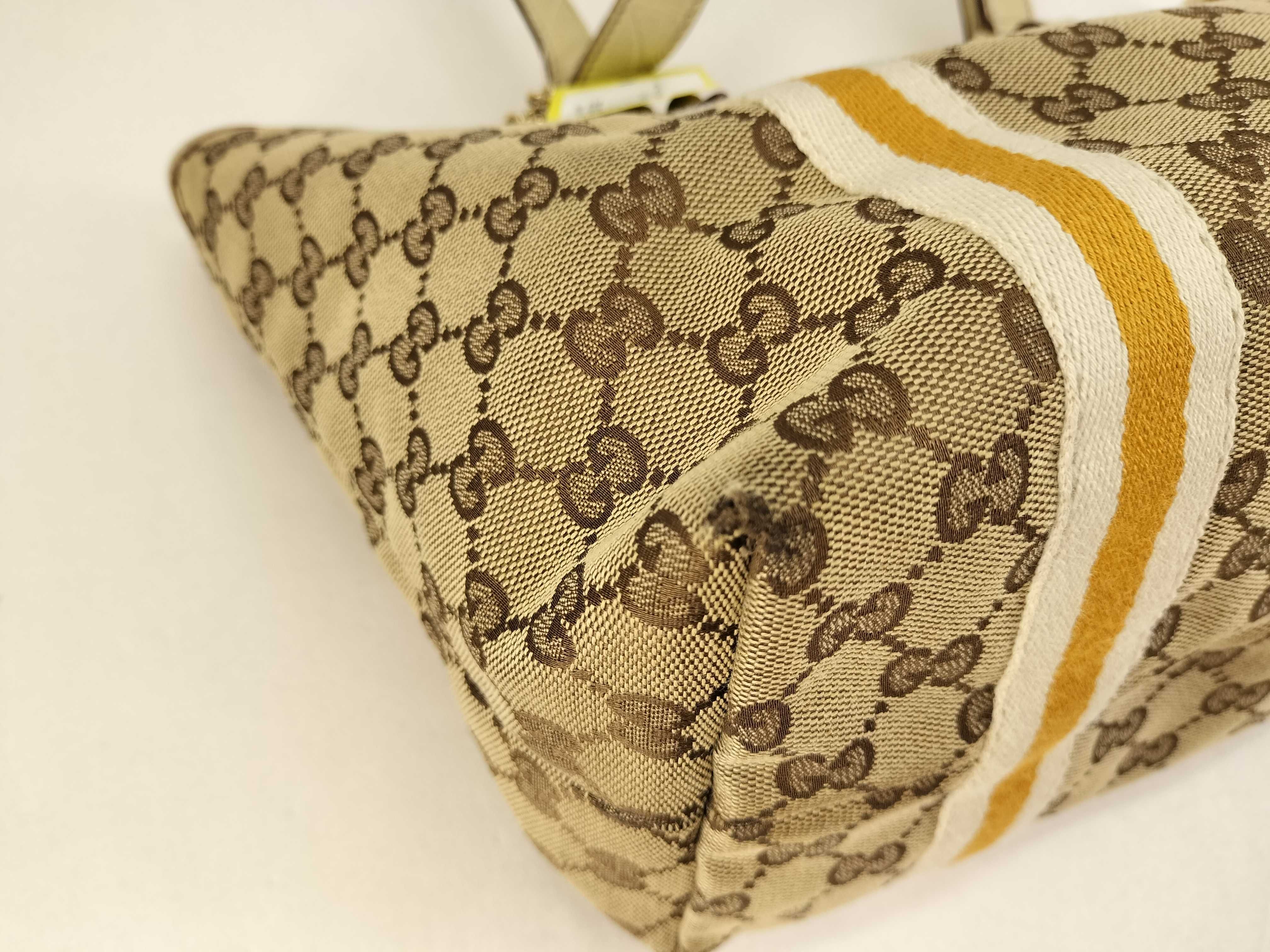 GG Canvas 137396 Sherry Charm Tote Bag — view 7