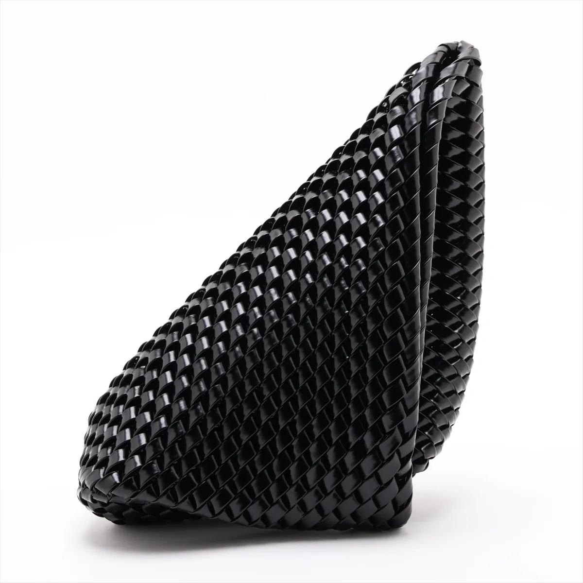 Intrecciato Leather Clutch, Black