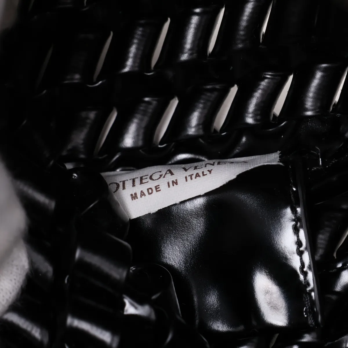 Intrecciato Leather Clutch, Black — view 6