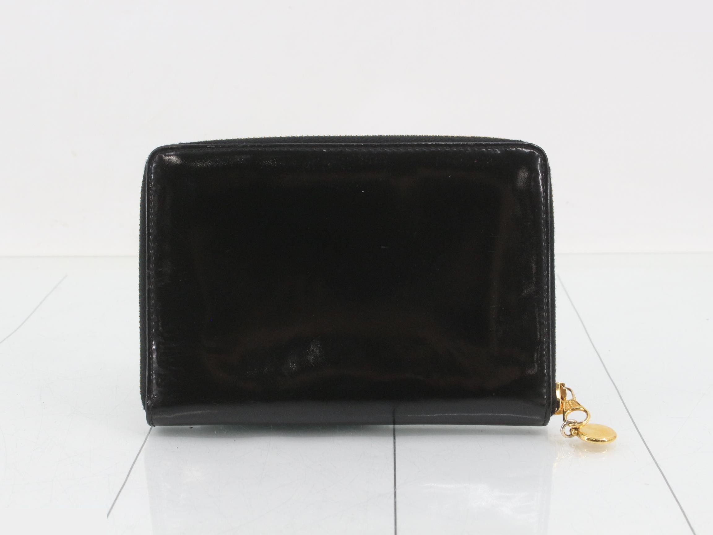 Long wallet, patent leather, black — view 2
