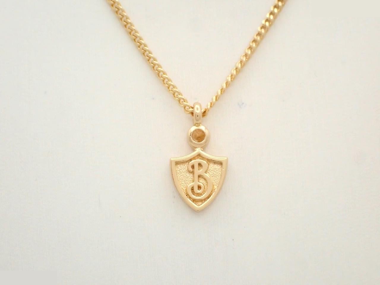 Other line precious metal necklace shield gold chain approx. 44cm