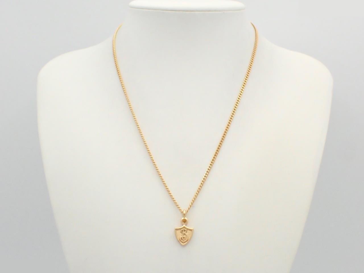 Other line precious metal necklace shield gold chain approx. 44cm — view 3
