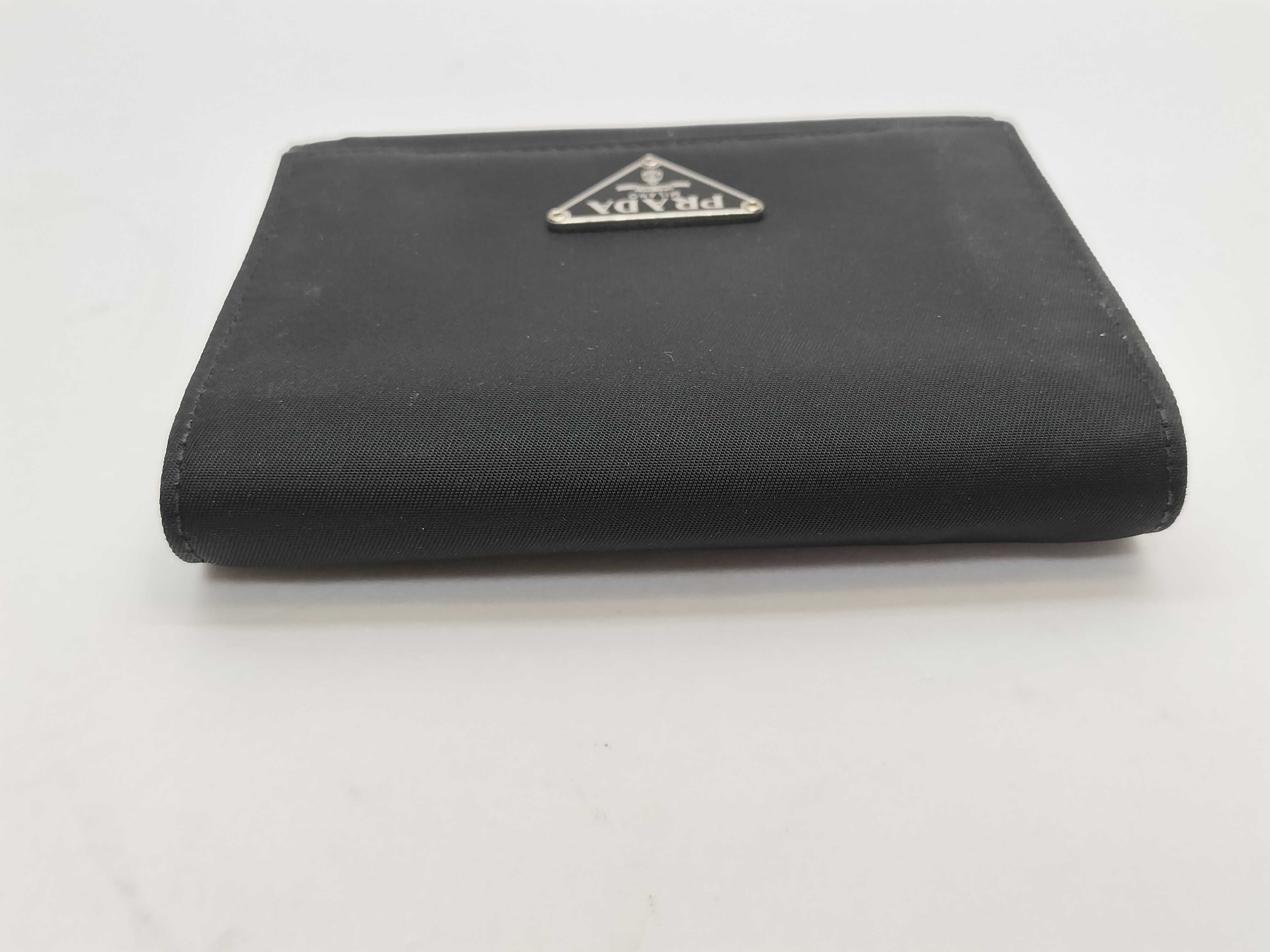 Nylon Tri-fold Wallet, Black — view 6