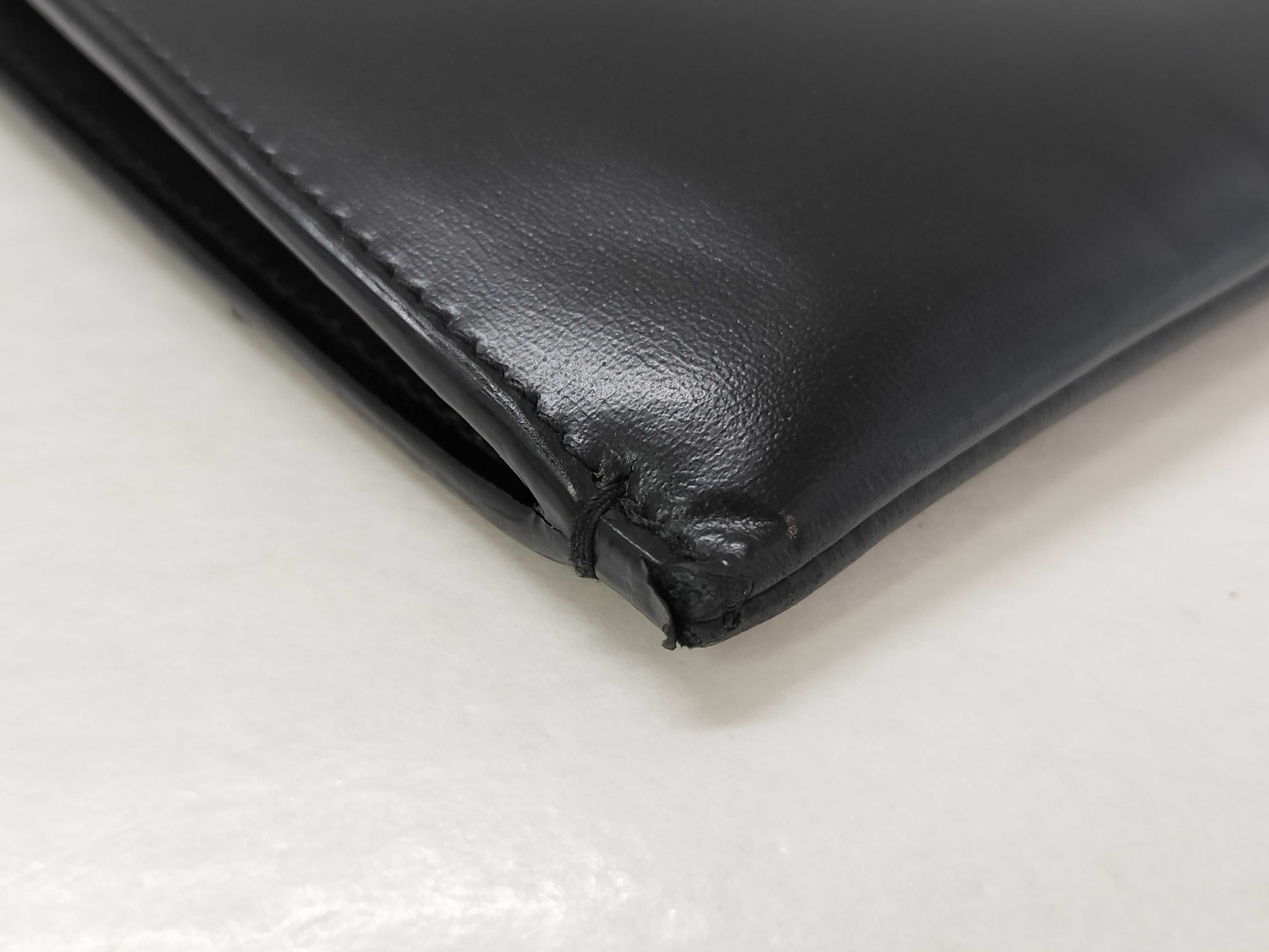 Leather YSL Logo Clutch Bag — view 4