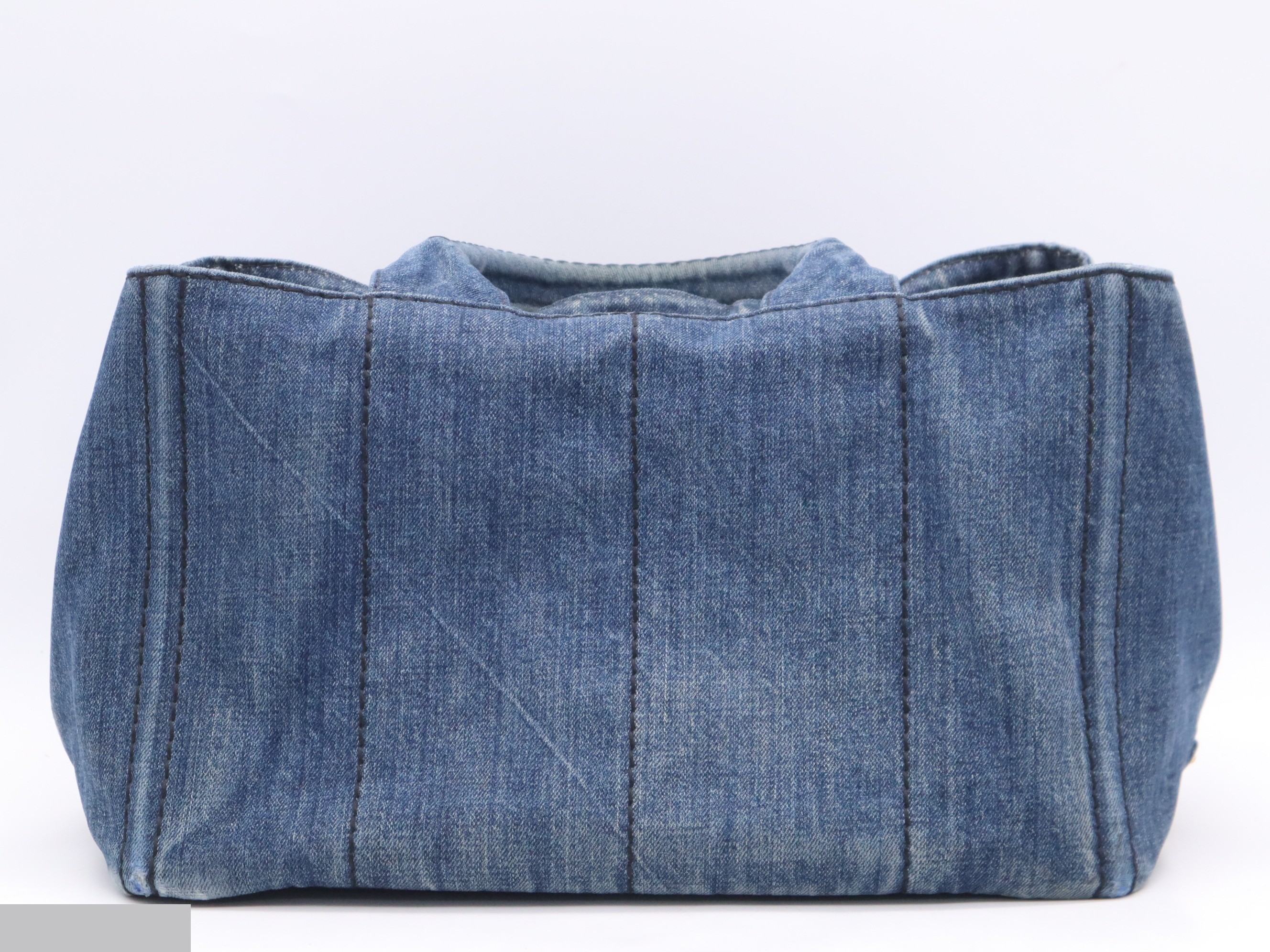 Canvas Canapa Tote Bag, Denim, with Guarantee Card — view 2