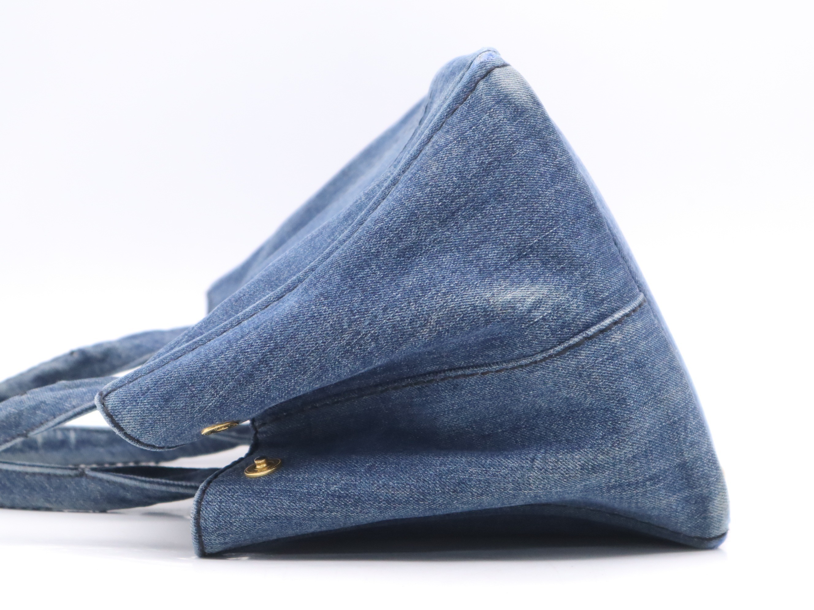 Canvas Canapa Tote Bag, Denim, with Guarantee Card — view 3