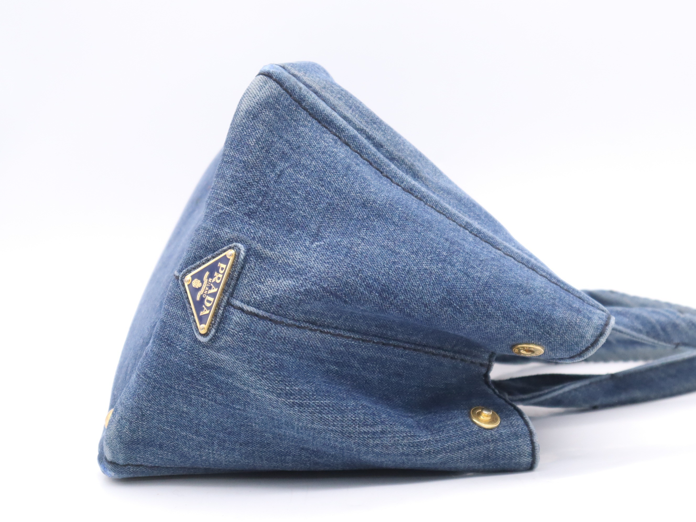 Canvas Canapa Tote Bag, Denim, with Guarantee Card — view 5
