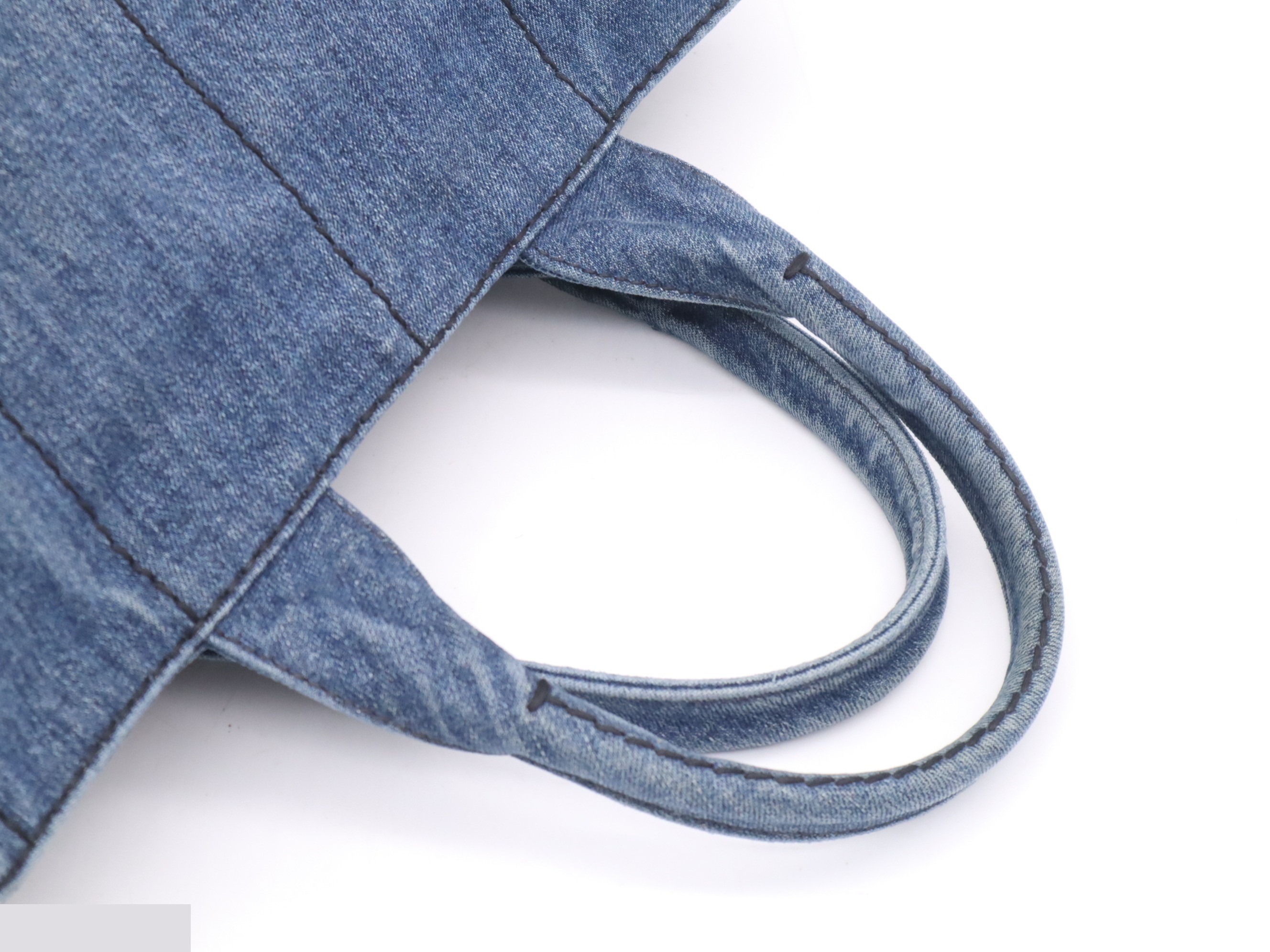 Canvas Canapa Tote Bag, Denim, with Guarantee Card — view 6