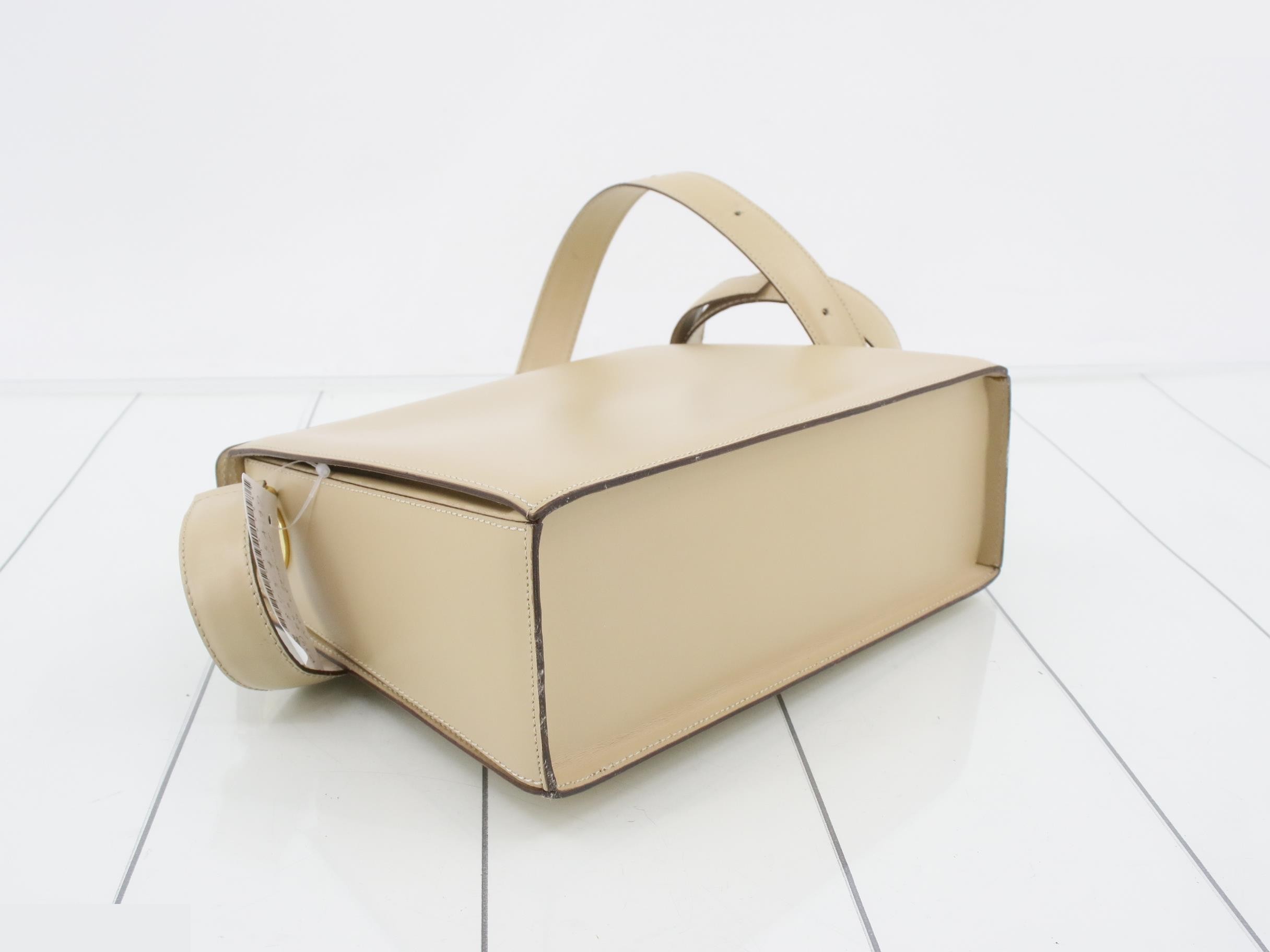 Shoulder bag beige leather — view 5