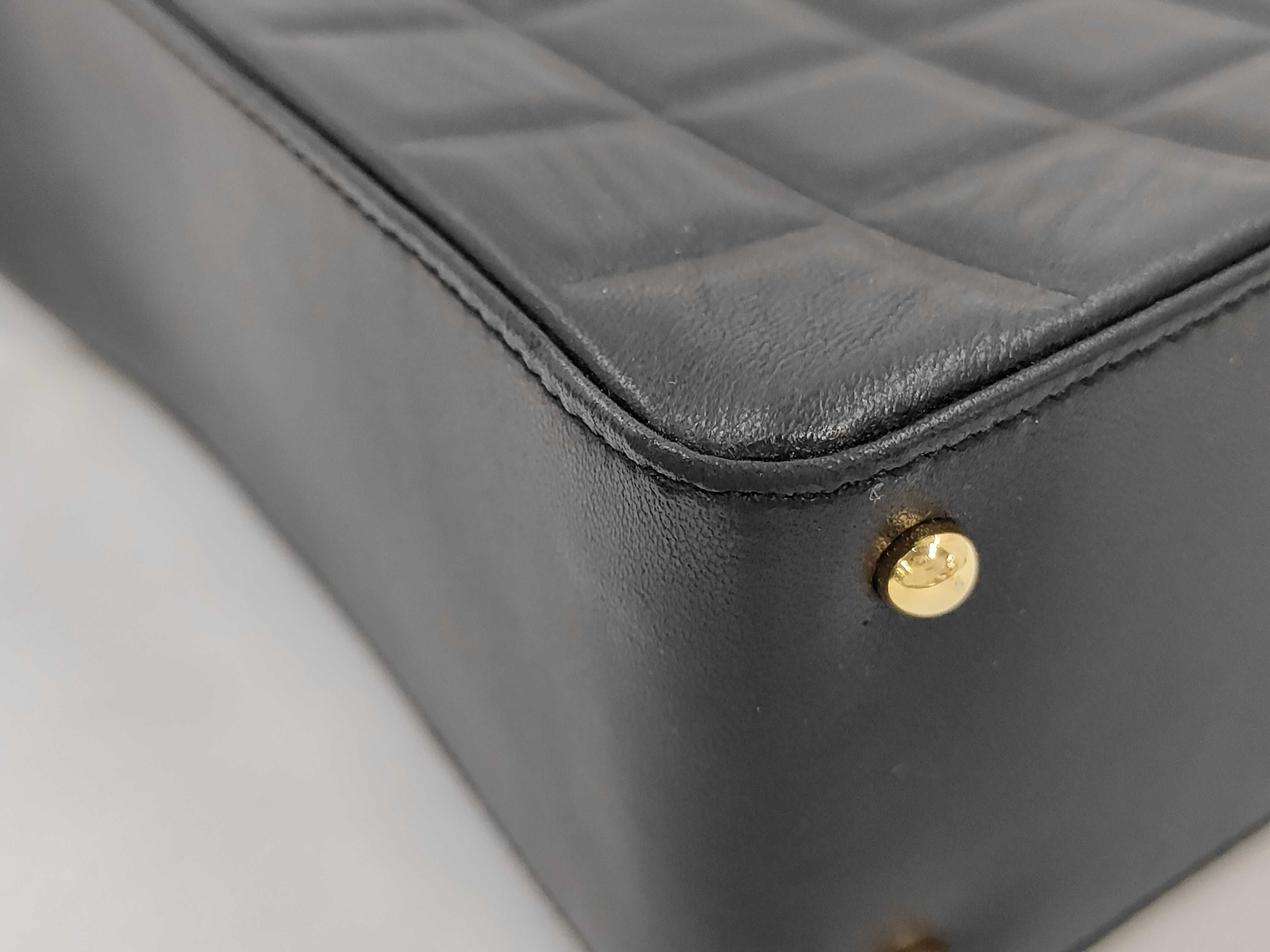 Chocolate Bar Large Coco Mark Lambskin Shoulder Bag — view 3