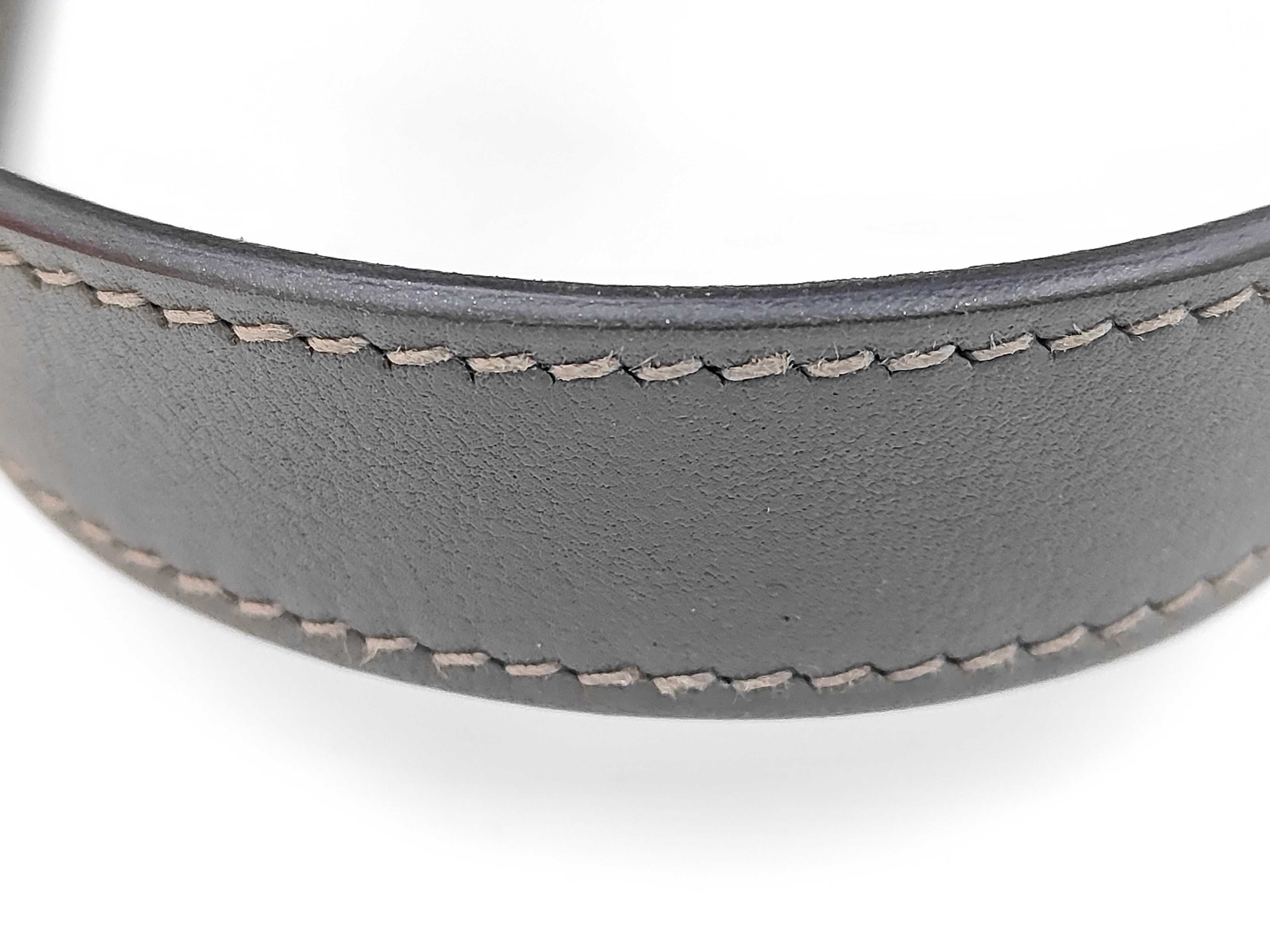 In the Loop 18 Taurillon Clemence Leather Handbag, Gray with Gold Hardware, U Stamp — view 4