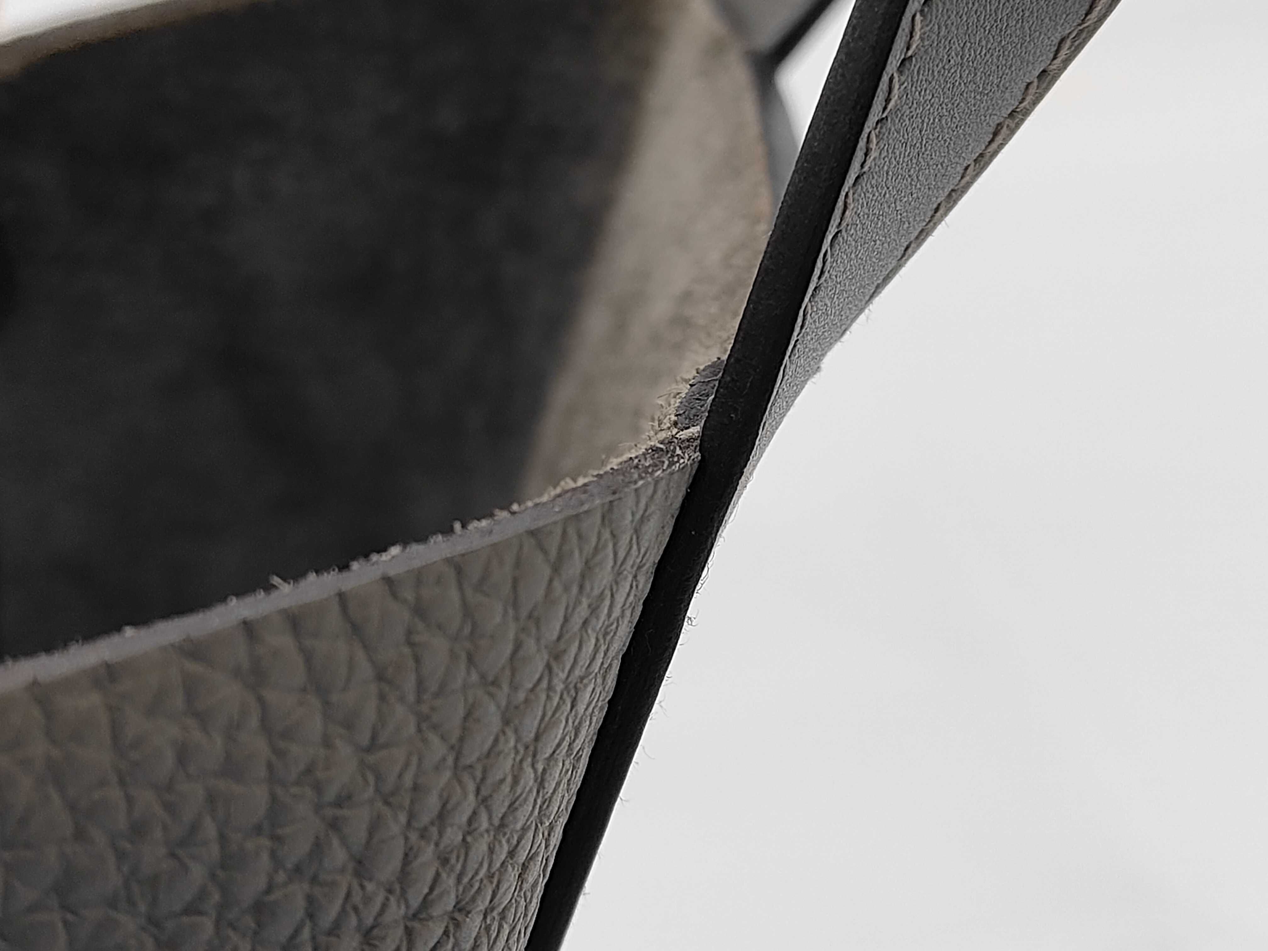 In the Loop 18 Taurillon Clemence Leather Handbag, Gray with Gold Hardware, U Stamp — view 7