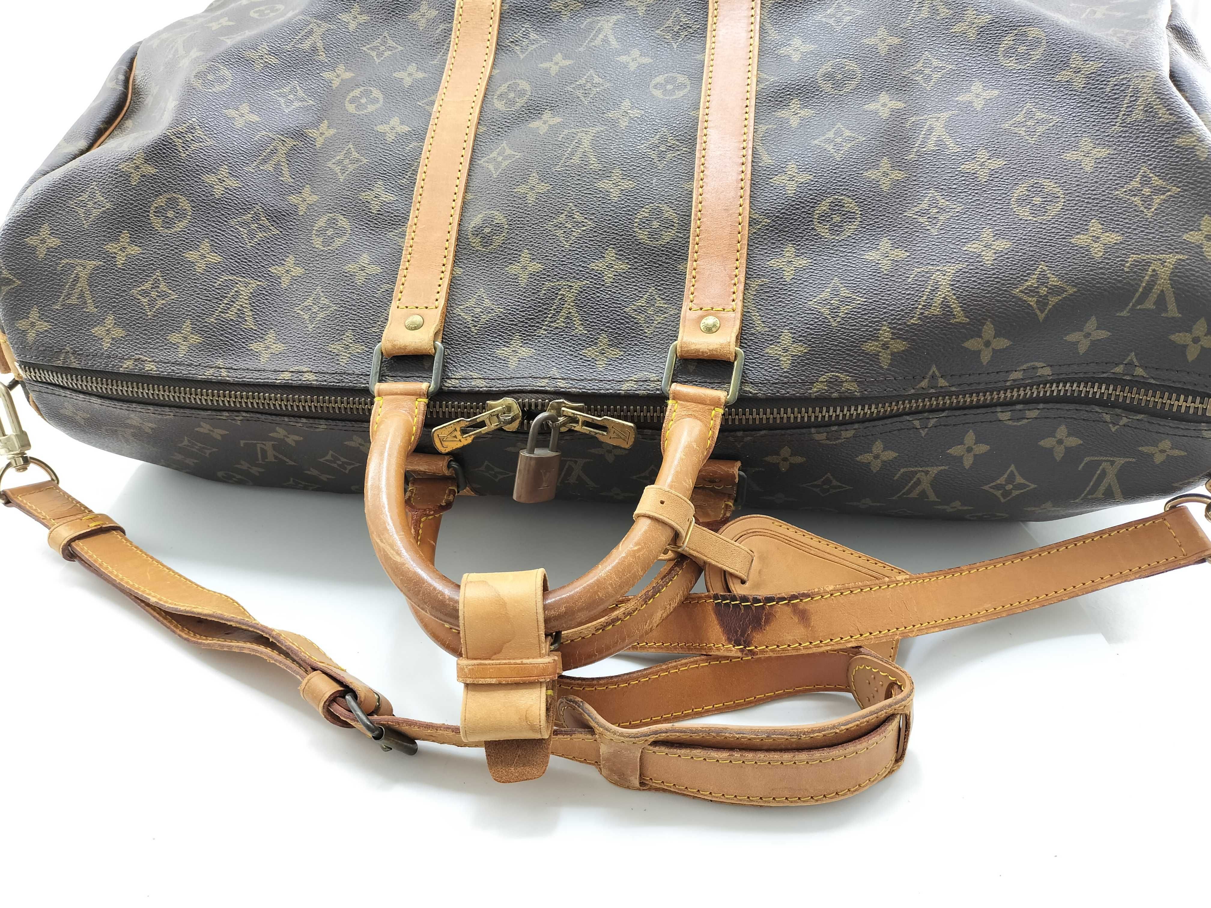 Monogram Louis Vuitton Keepall Bandoulière 55 2-way Boston Bag — view 12