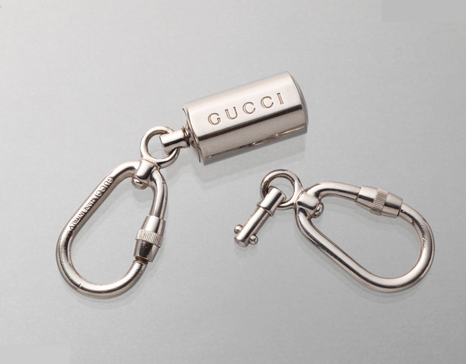 Detachable padlock-type key ring — view 2