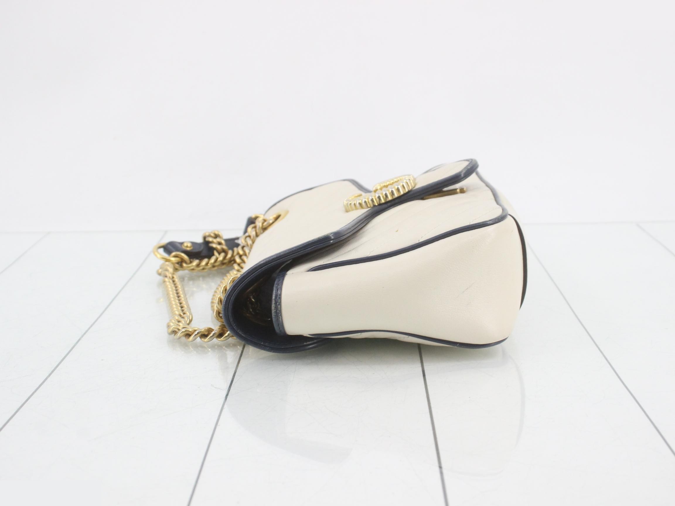 Marmont Flap Quilted White Shoulder Bag — view 4