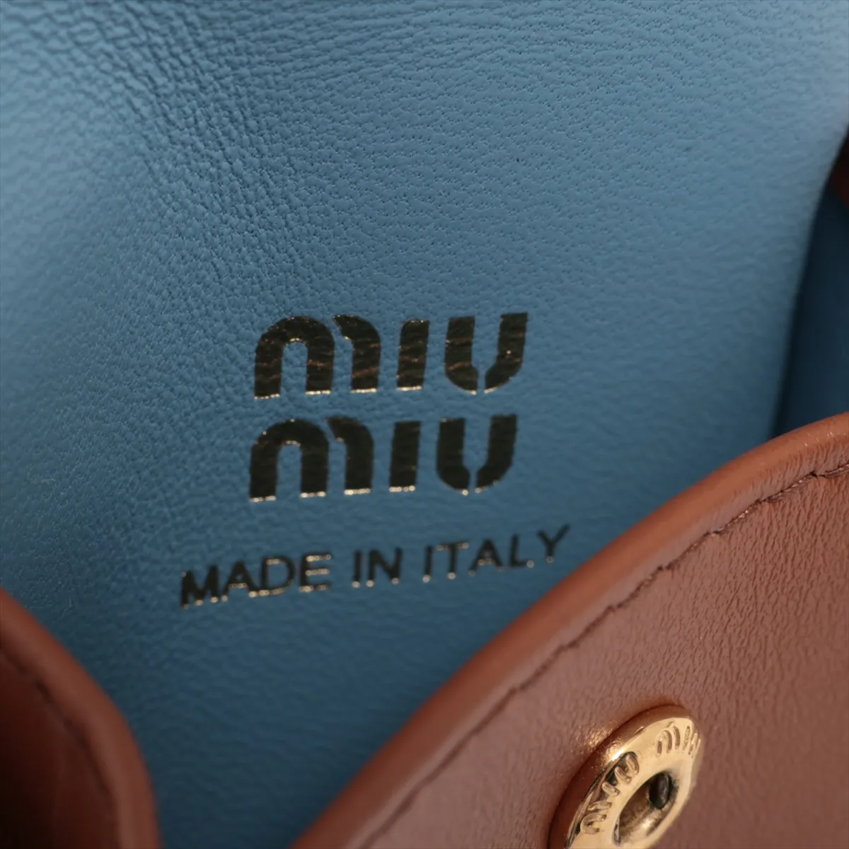 Logo Bag Charm Leather Brown — view 5