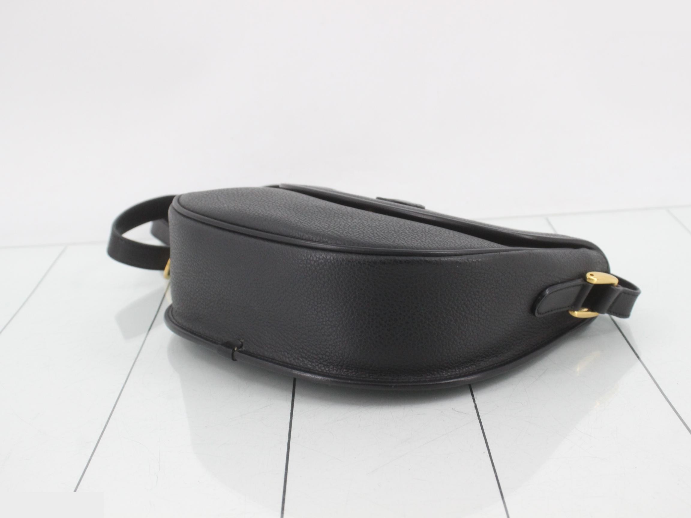 Interlocking Leather Shoulder Bag — view 6