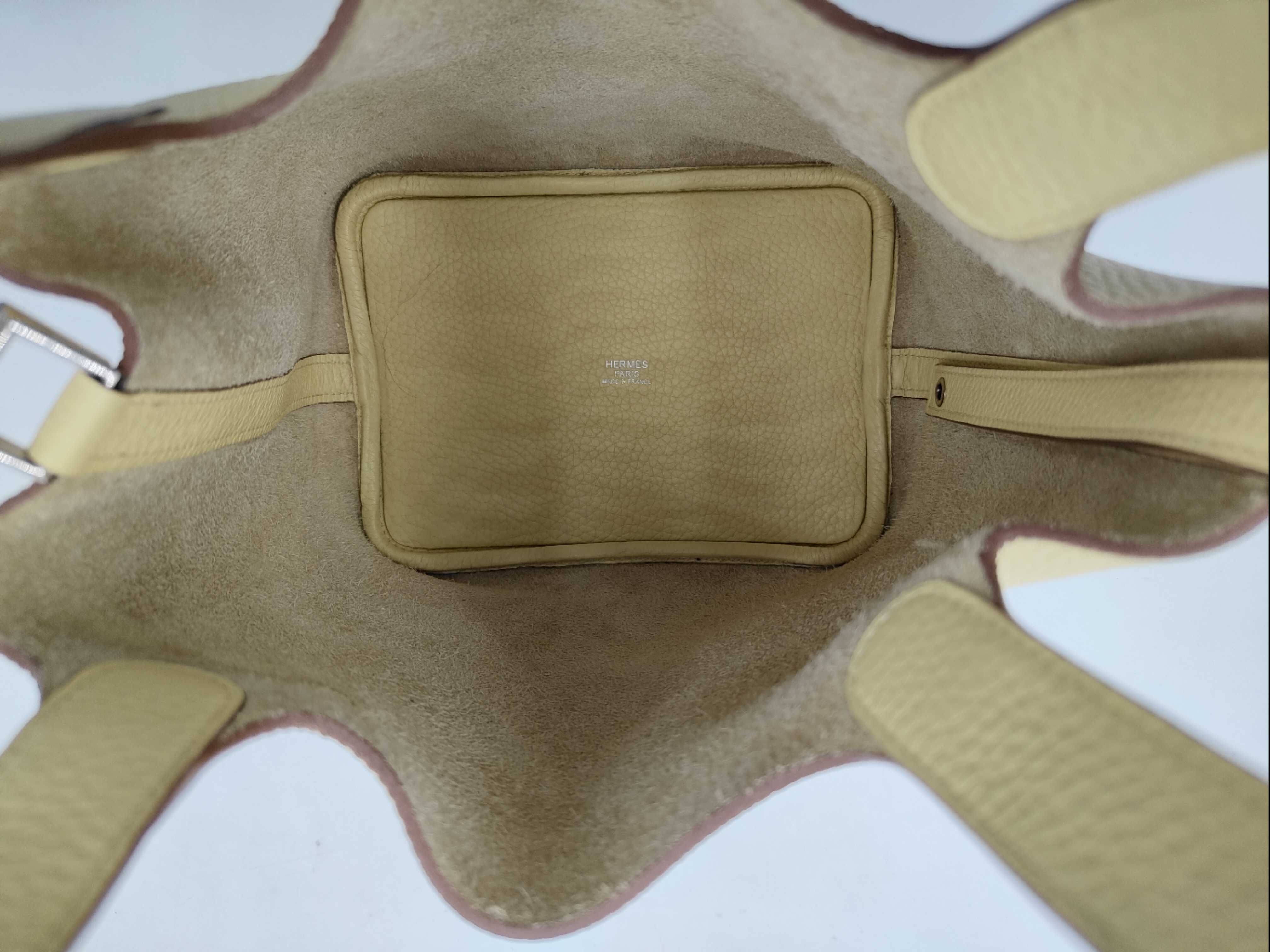 Picotin Lock PM Lime Yellow X Stamp Handbag — view 9