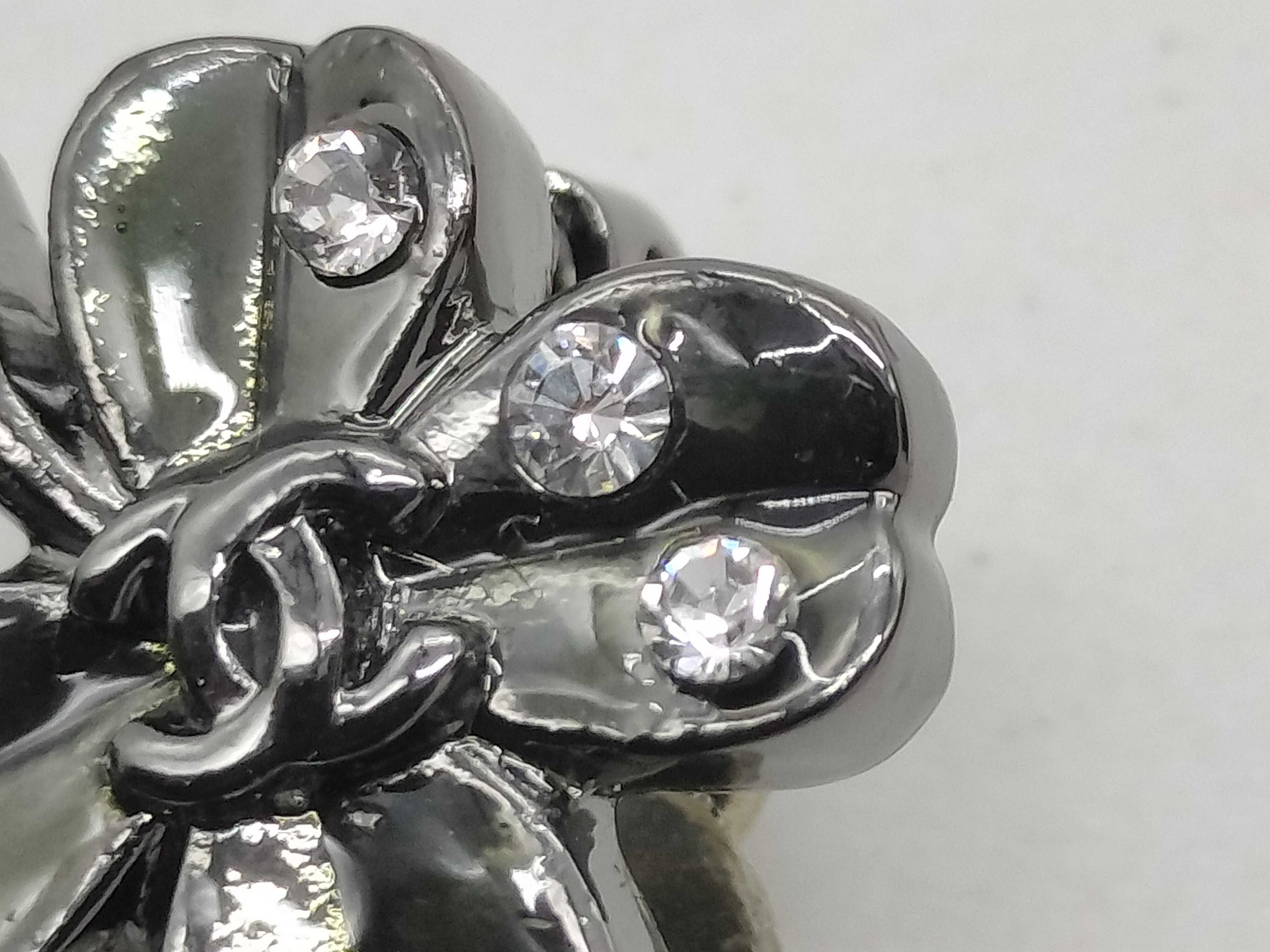 03A Clover Rhinestone Earrings — view 2