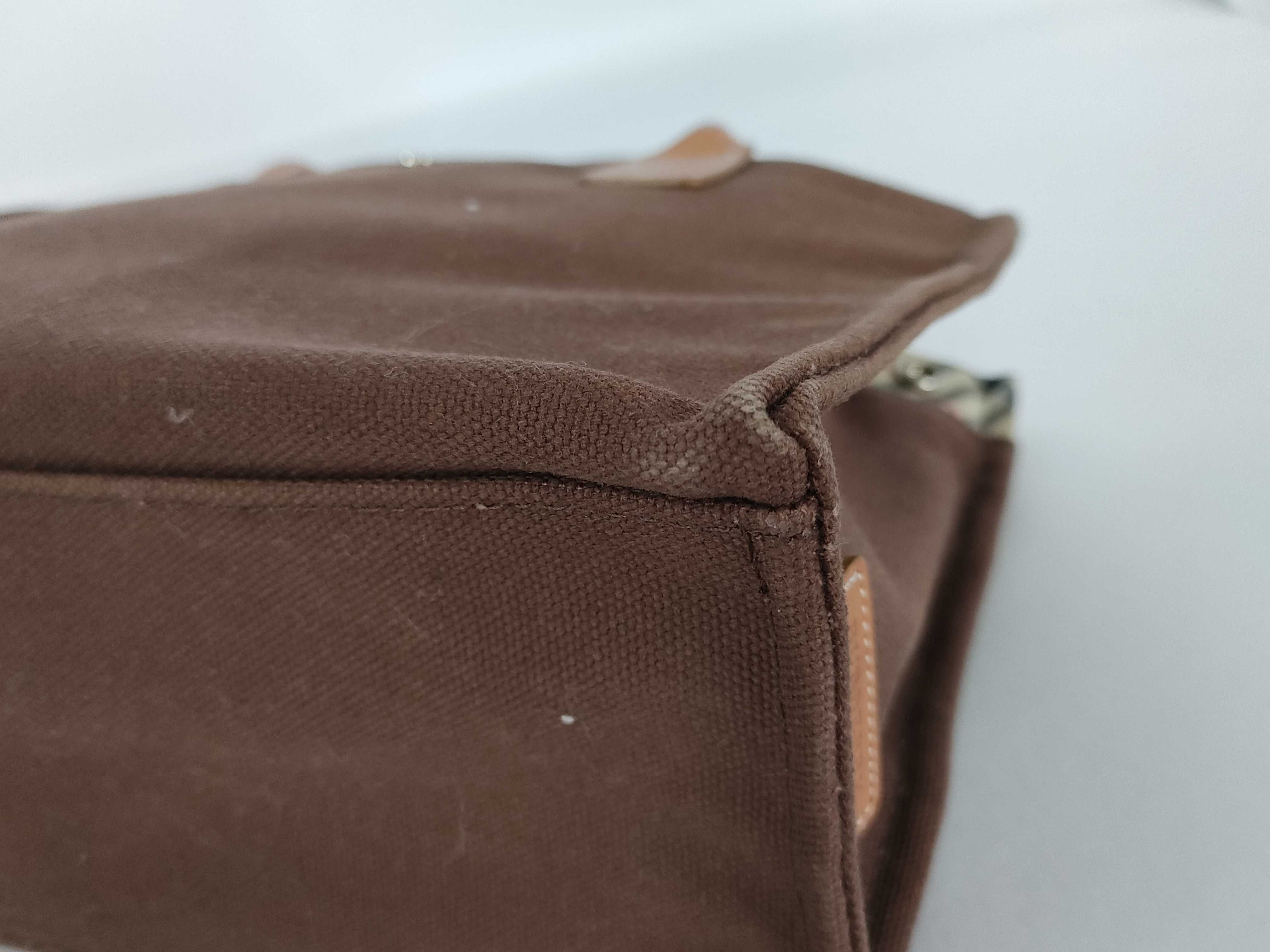 handbag, canvas, brown. — view 6