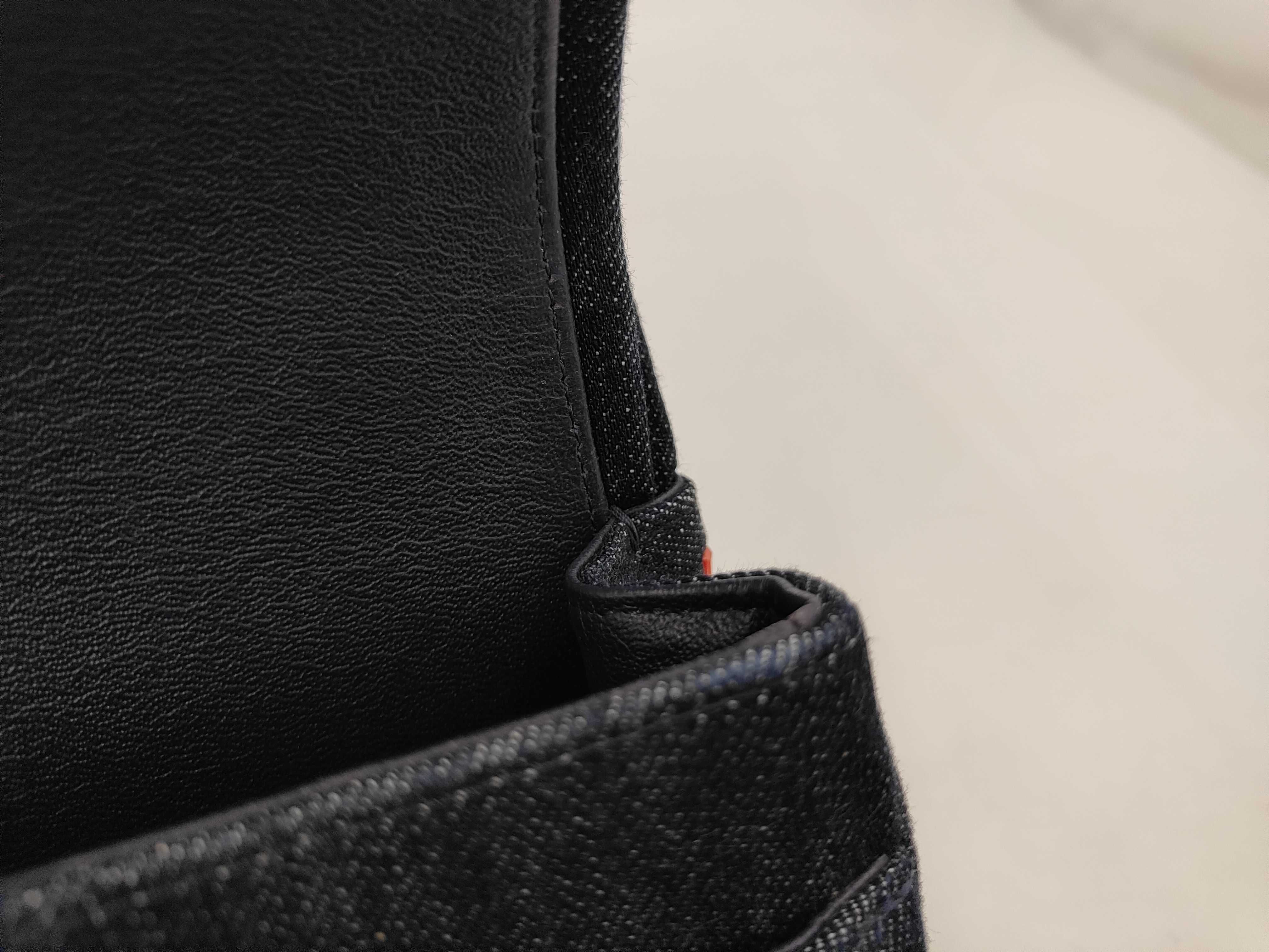 Matelassé Denim Double Flap 2-Way Chain Shoulder Bag — view 8
