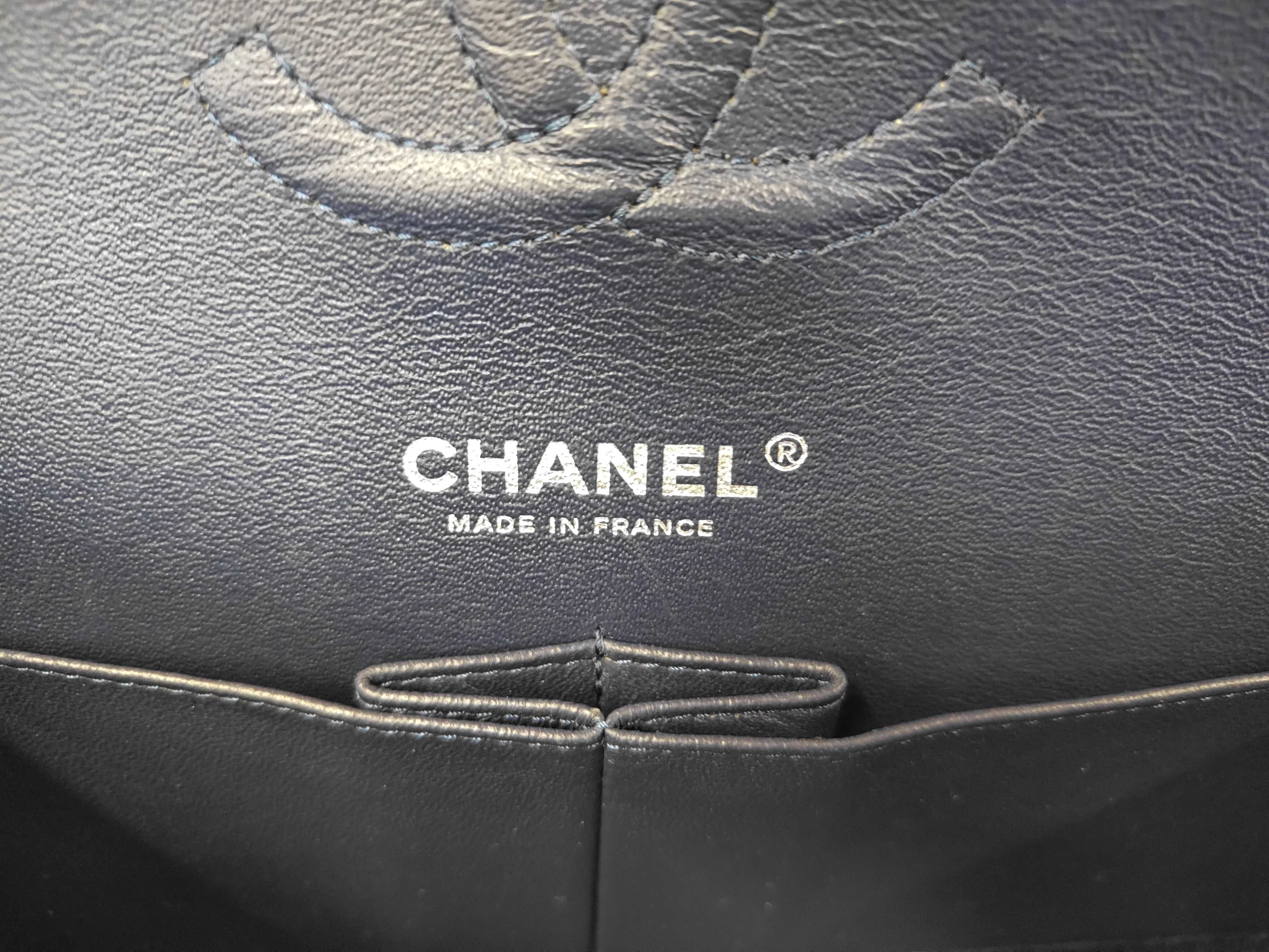 Matelassé Denim Double Flap 2-Way Chain Shoulder Bag — view 10