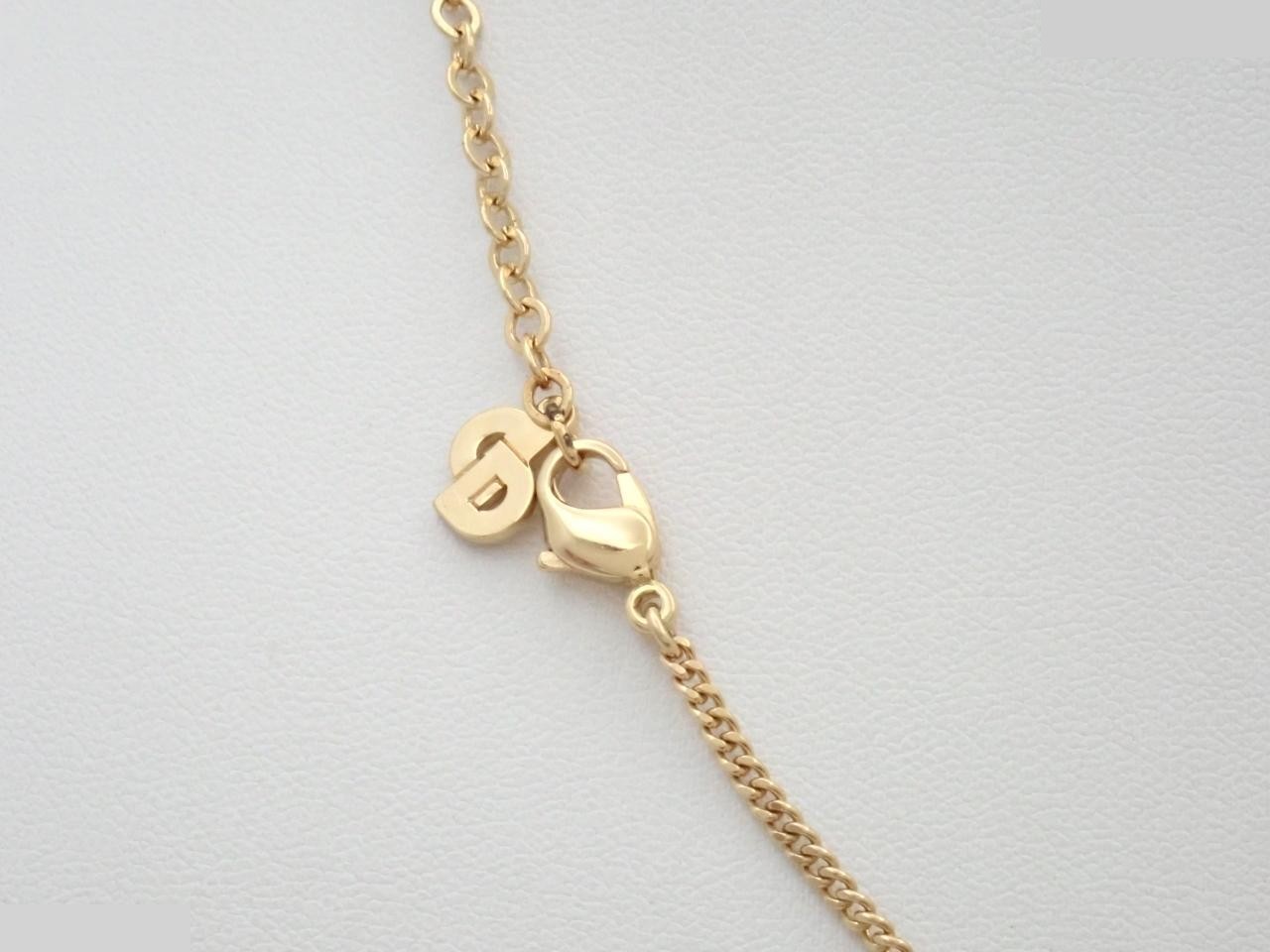 logo rhinestone necklace, chain approximately 43cm — view 2
