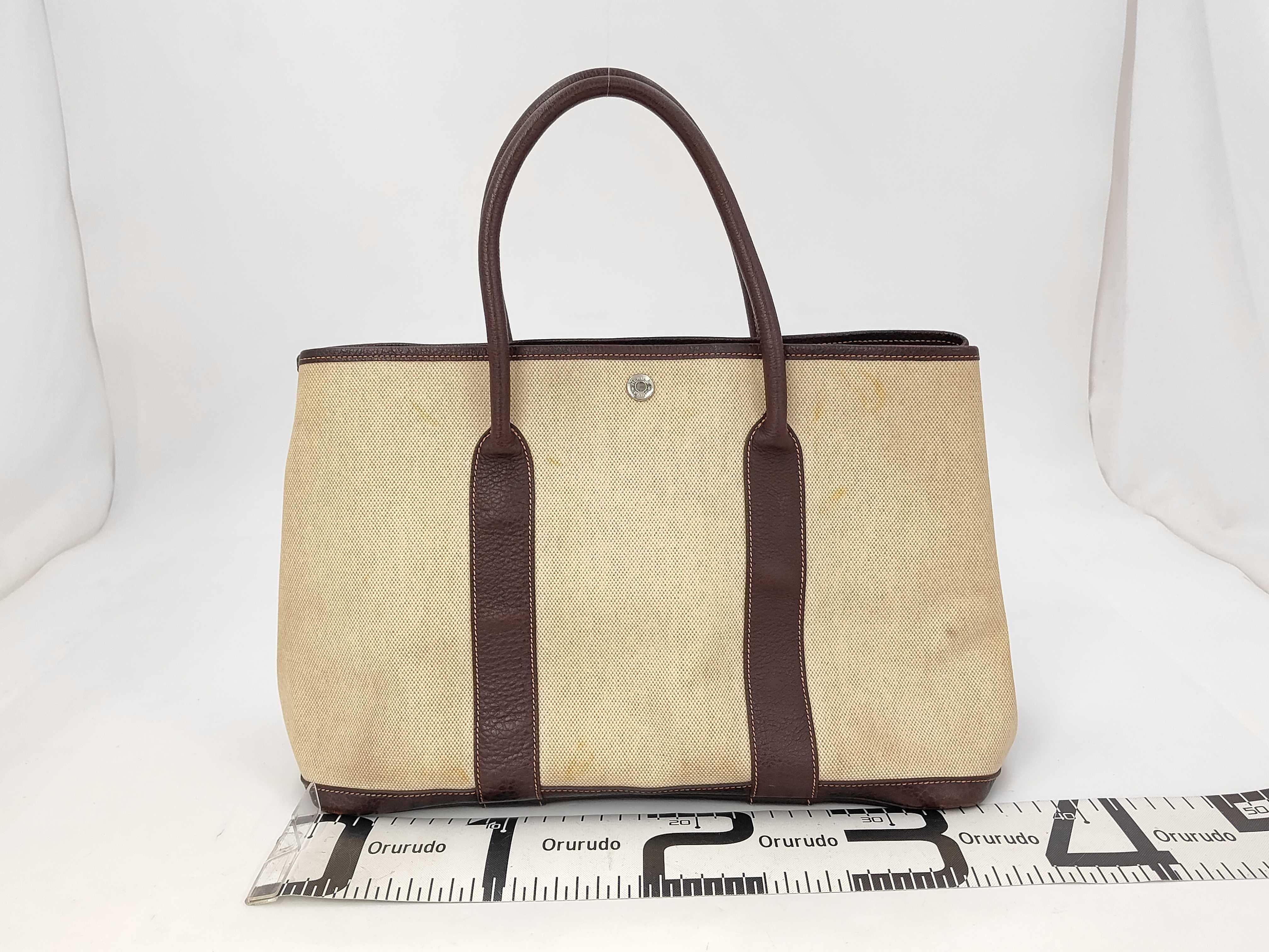 Garden Party PM Tote Bag, Coated Canvas, T Stamp, Two-Tone Color Tote Bag — view 2