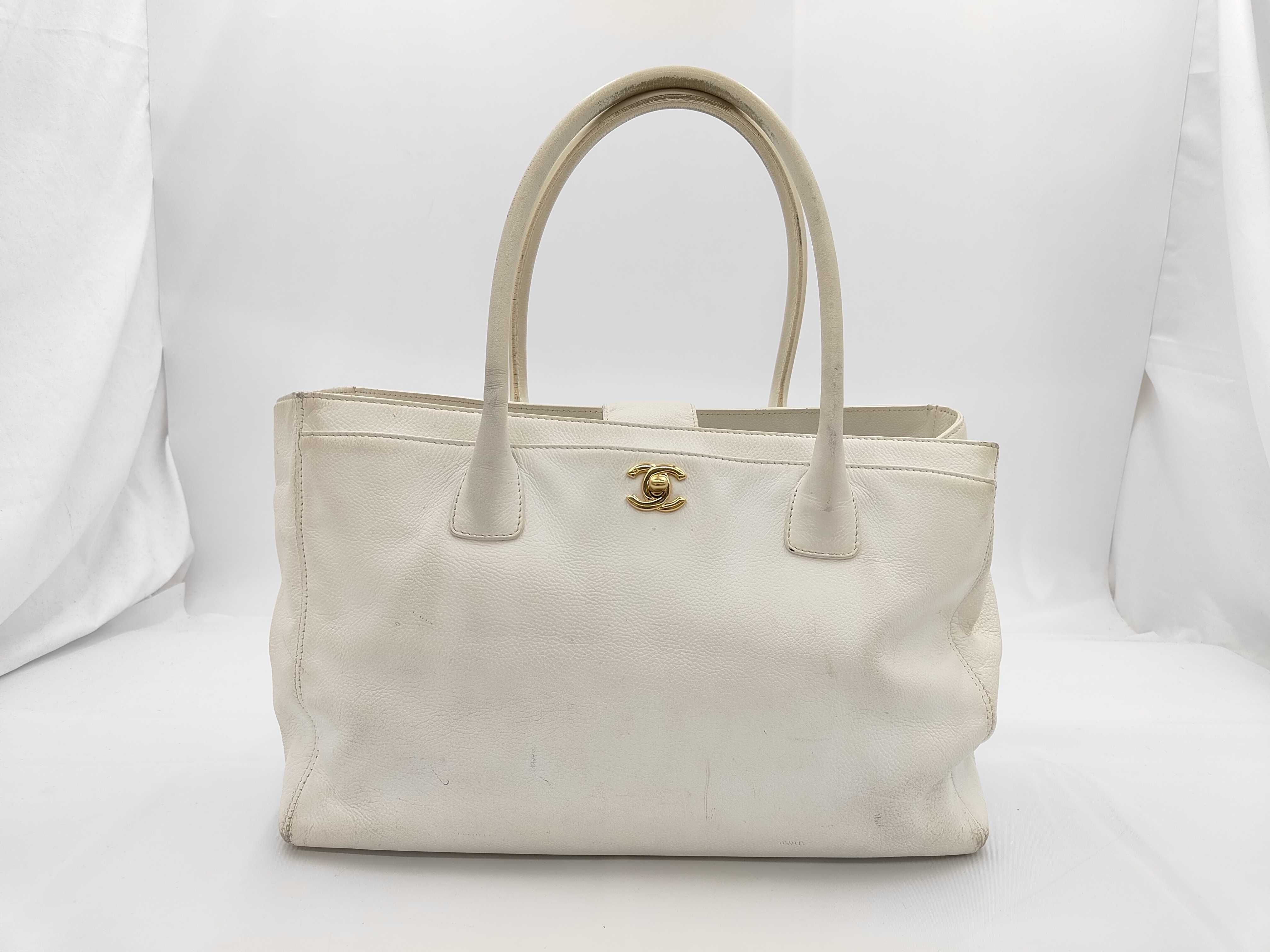 Caviar Skin White Tote Bag