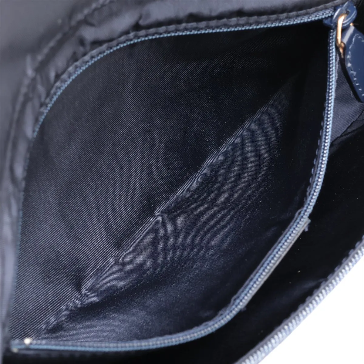 Maris Pearl Denim x Leather Shoulder Bag, Blue — view 7
