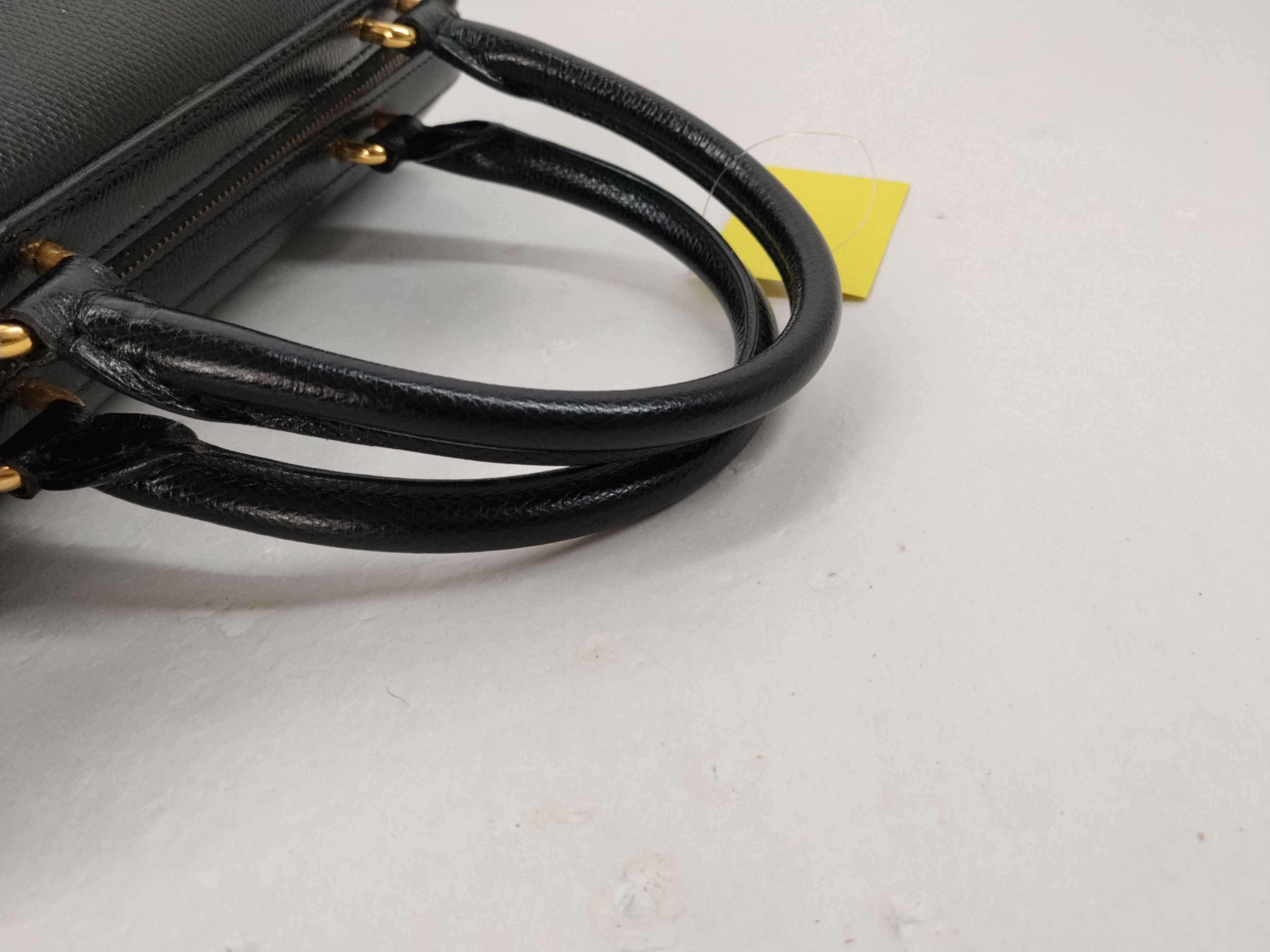 Small Boston Leather Bag, Black — view 6