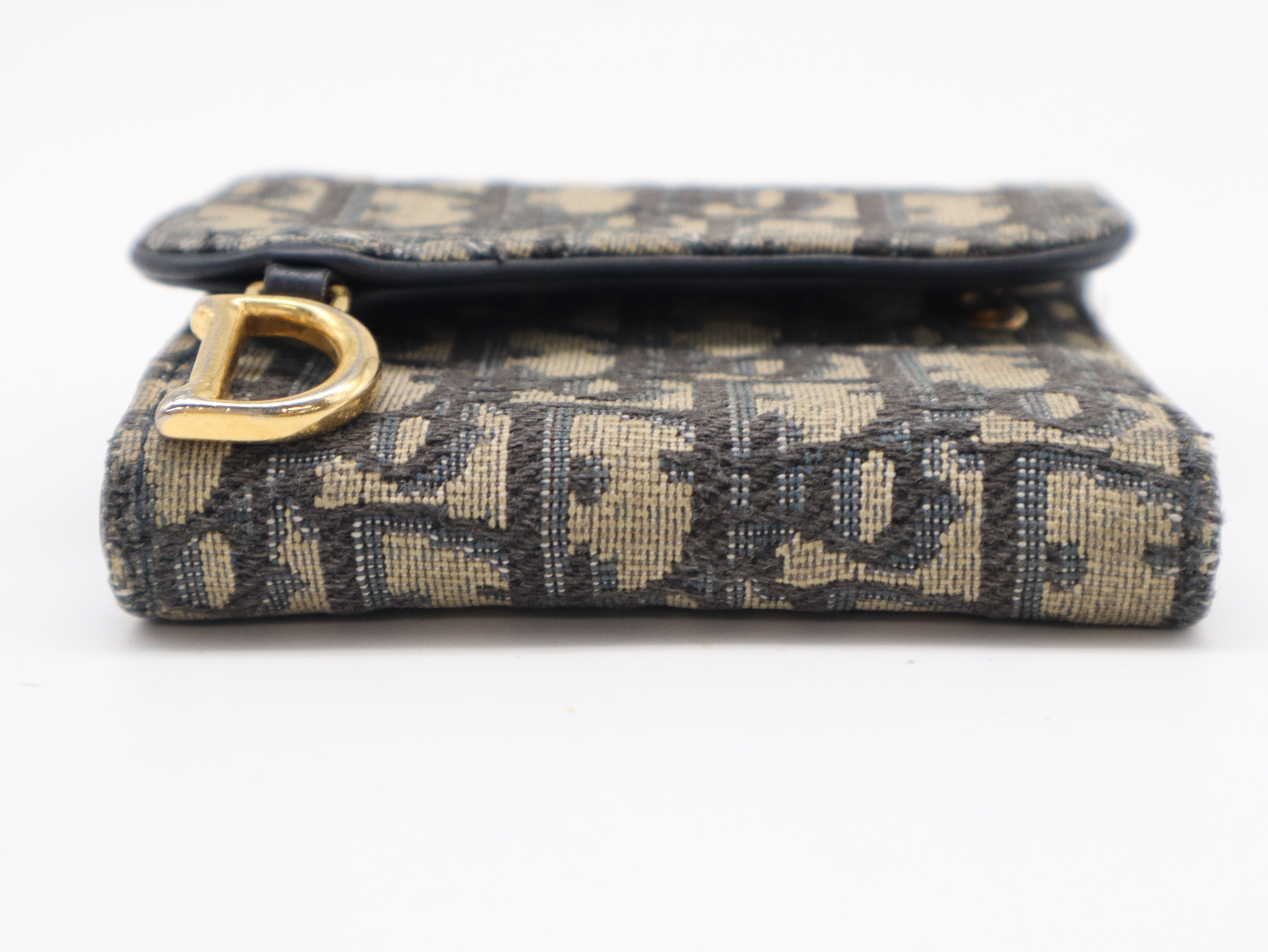 Trotter Saddle Oblique Compact Wallet Canvas Leather — view 3