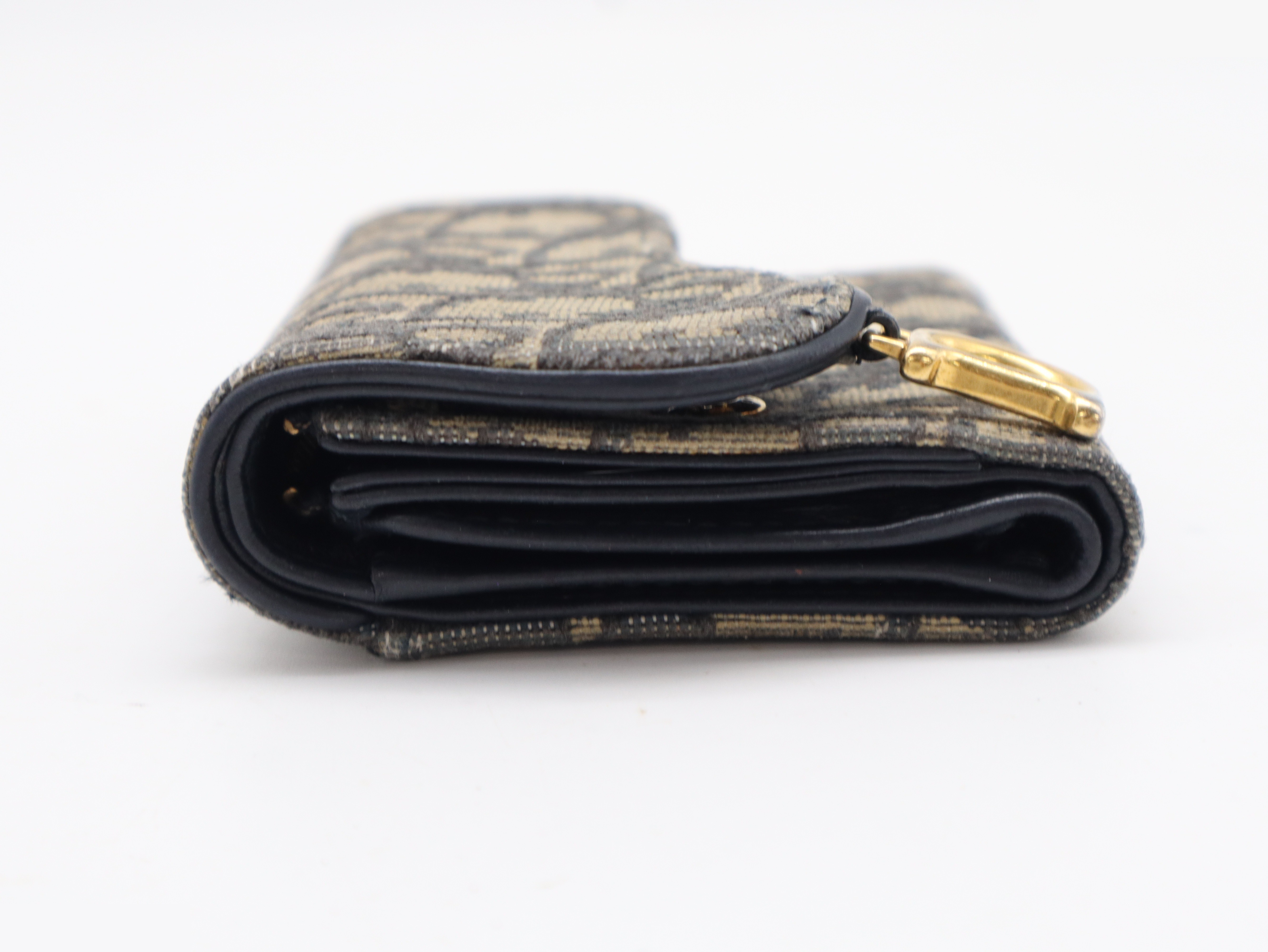 Trotter Saddle Oblique Compact Wallet Canvas Leather — view 5
