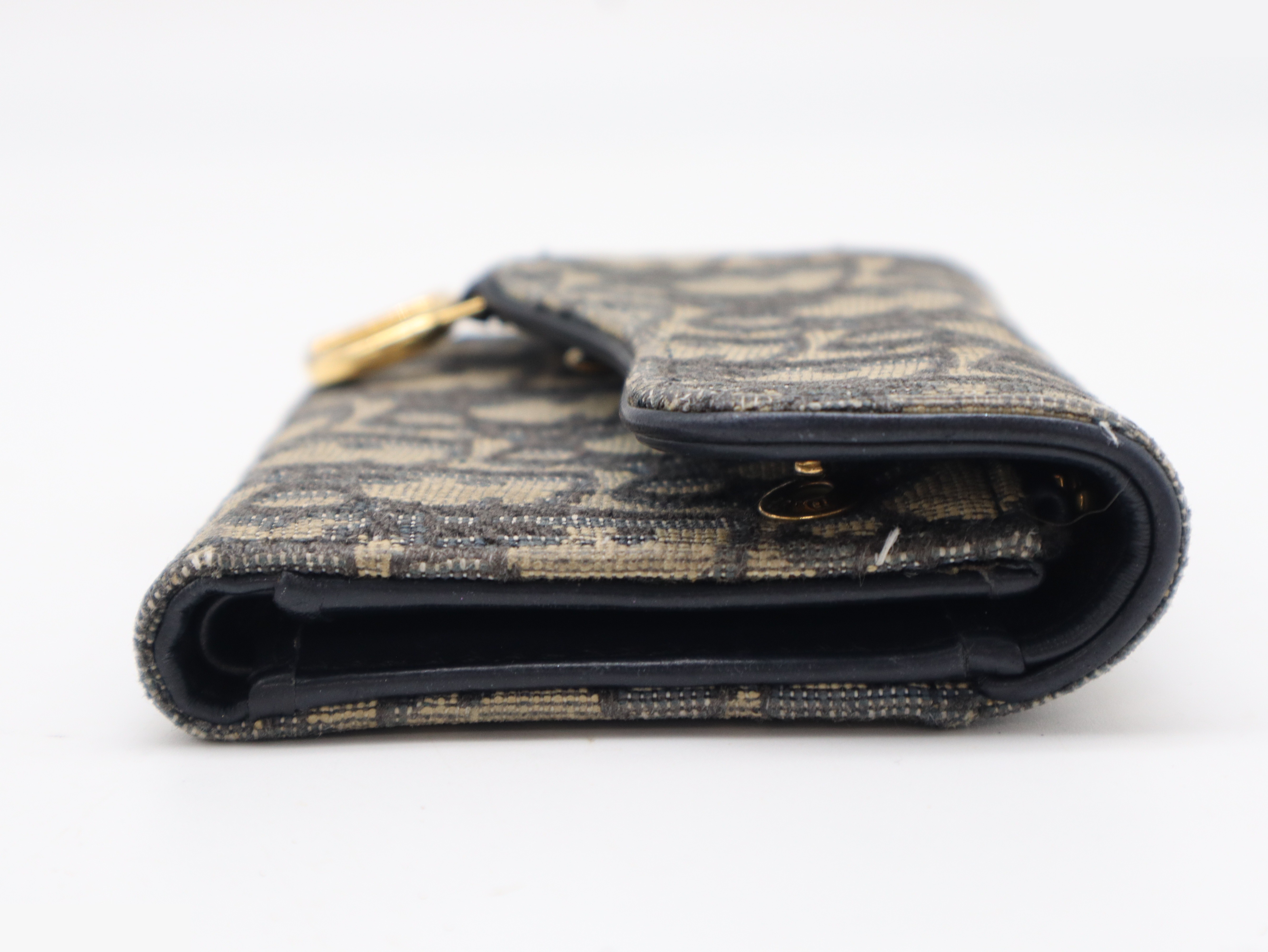 Trotter Saddle Oblique Compact Wallet Canvas Leather — view 6
