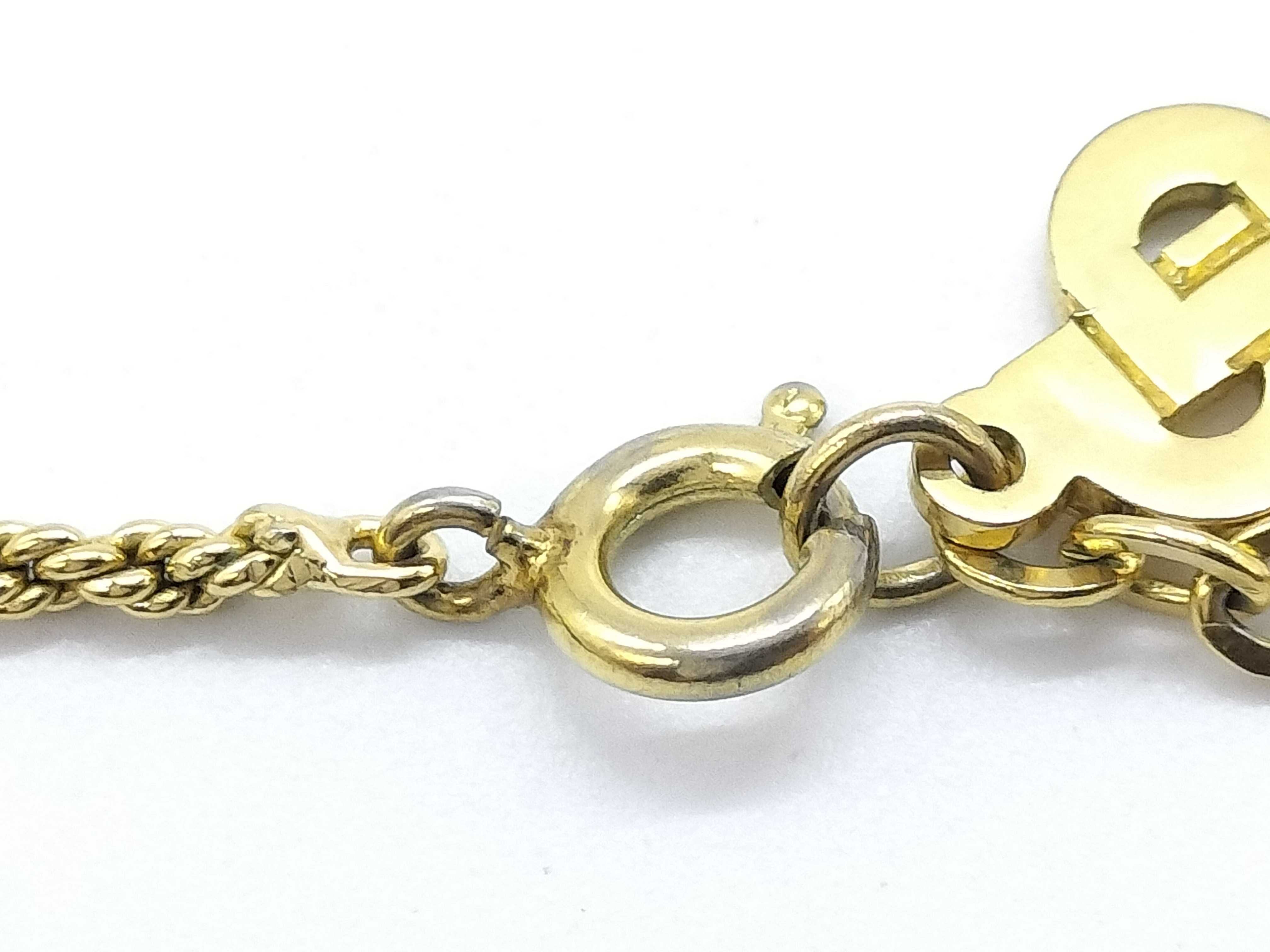 CD Logo Gold Necklace — view 4