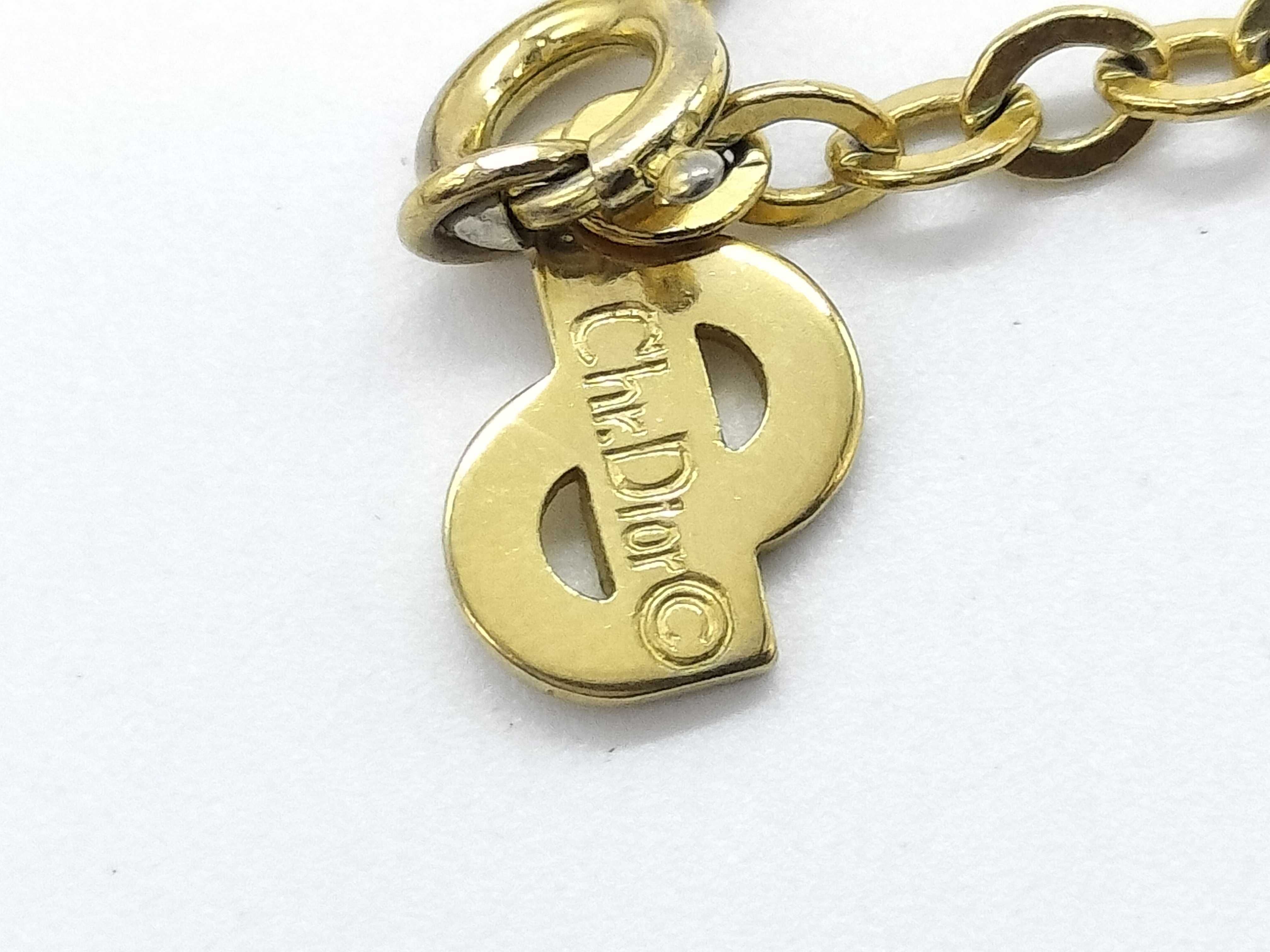 CD Logo Gold Necklace — view 5