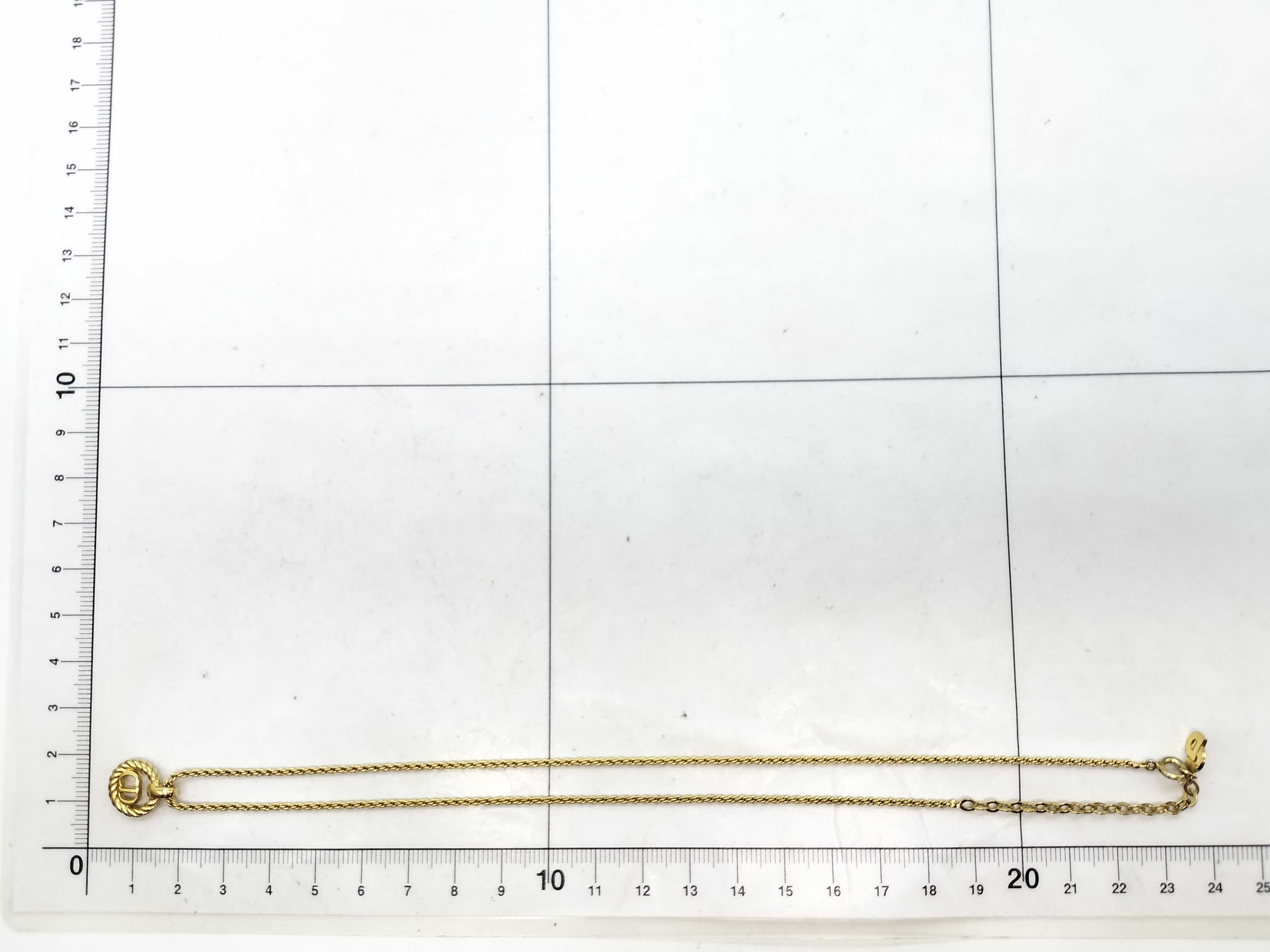 CD Logo Gold Necklace — view 7